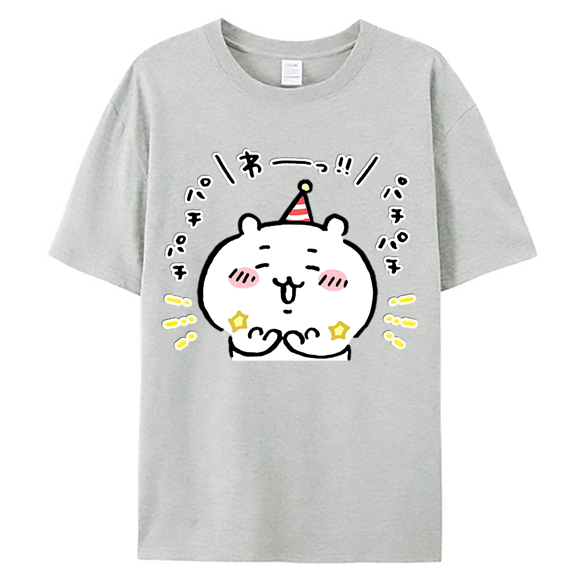 （画像用） ちいかわ ちいかわ Chii-kawa chiikawa 綿100％ メンズ半袖Tシャツ｜肌触りやわらか＆通気性