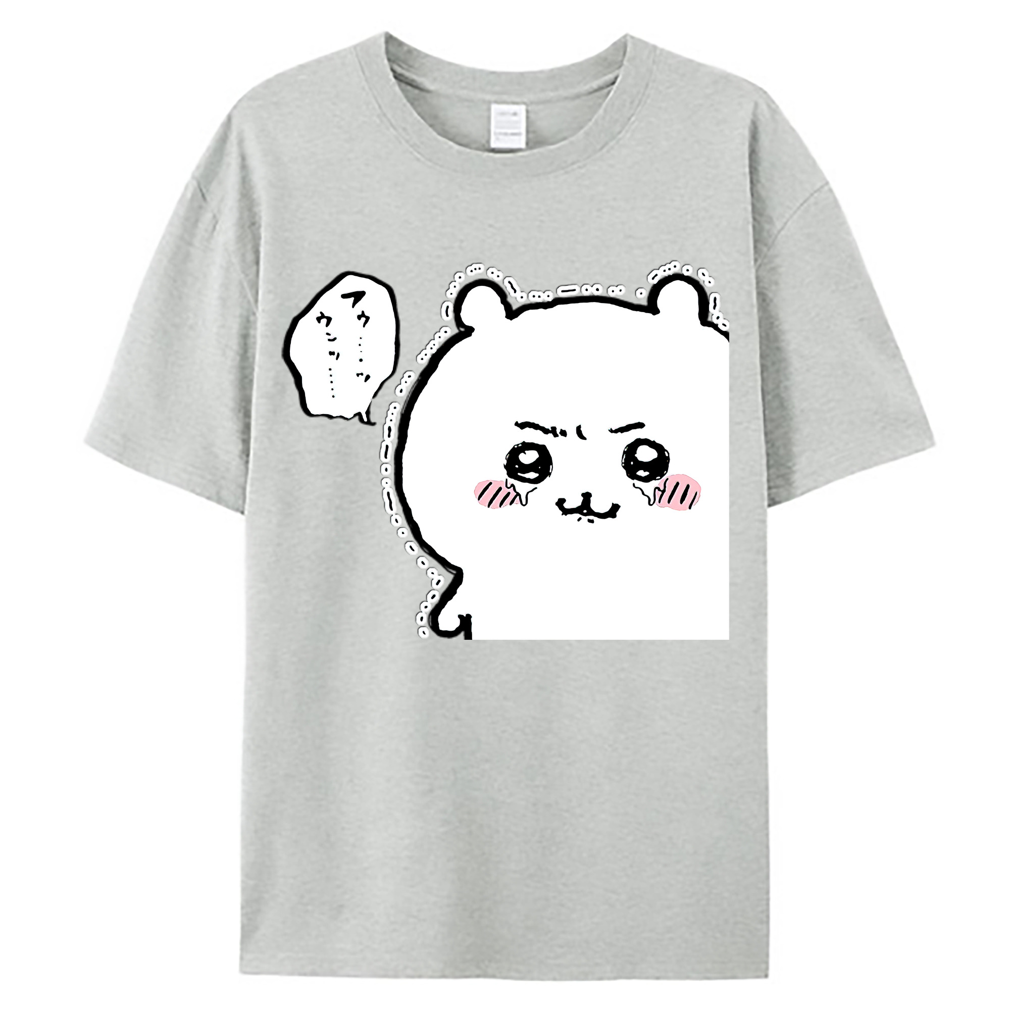 （画像用） ちいかわ ちいかわ Chii-kawa chiikawa 綿100％ メンズ半袖Tシャツ｜肌触りやわらか＆通気性