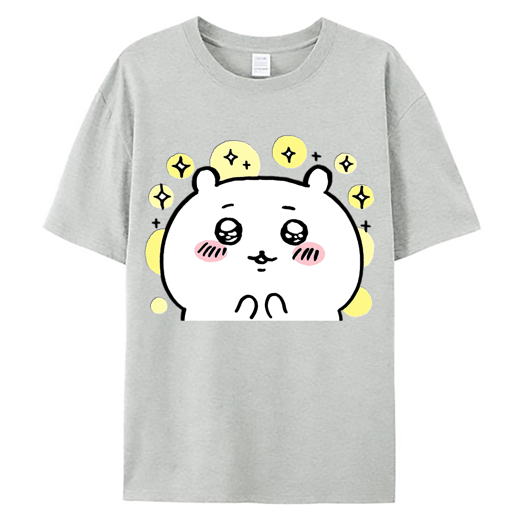 （画像用） ちいかわ ちいかわ Chii-kawa chiikawa 綿100％ メンズ半袖Tシャツ｜肌触りやわらか＆通気性