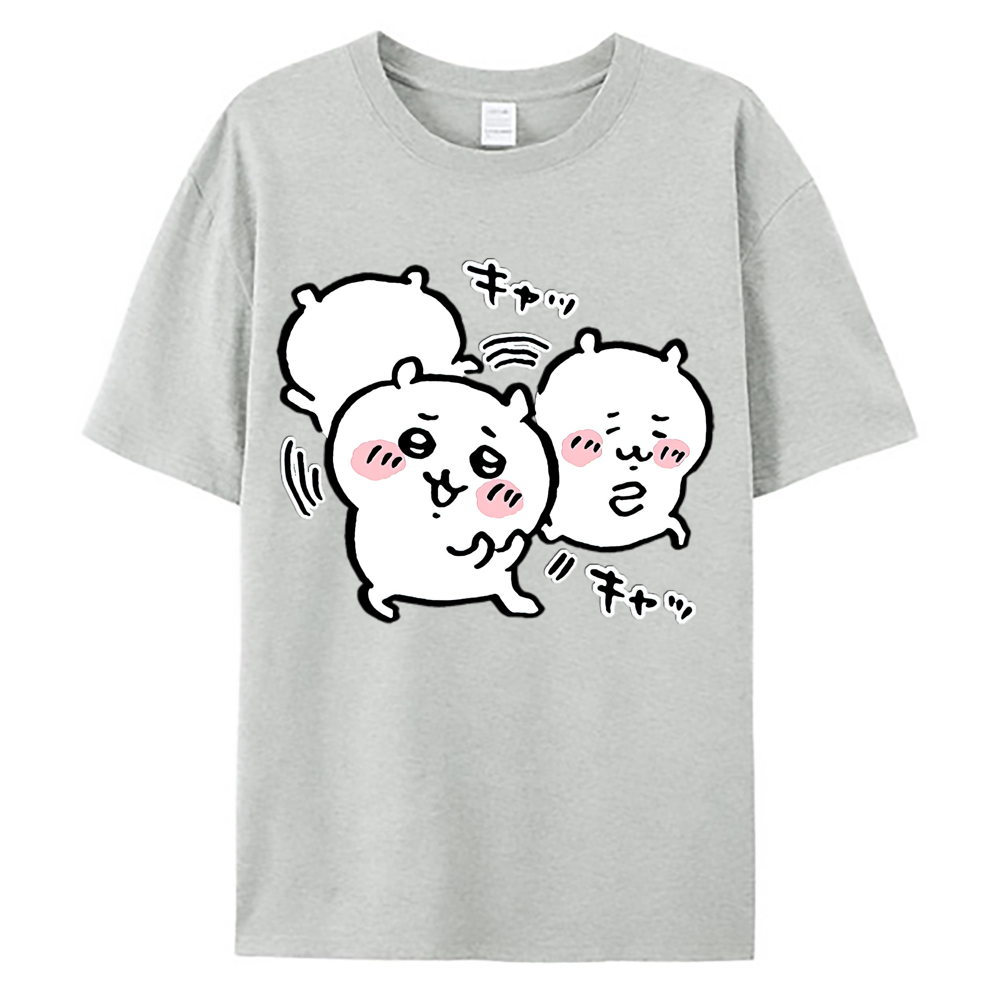 （画像用） ちいかわ ちいかわ Chii-kawa chiikawa 綿100％ メンズ半袖Tシャツ｜肌触りやわらか＆通気性