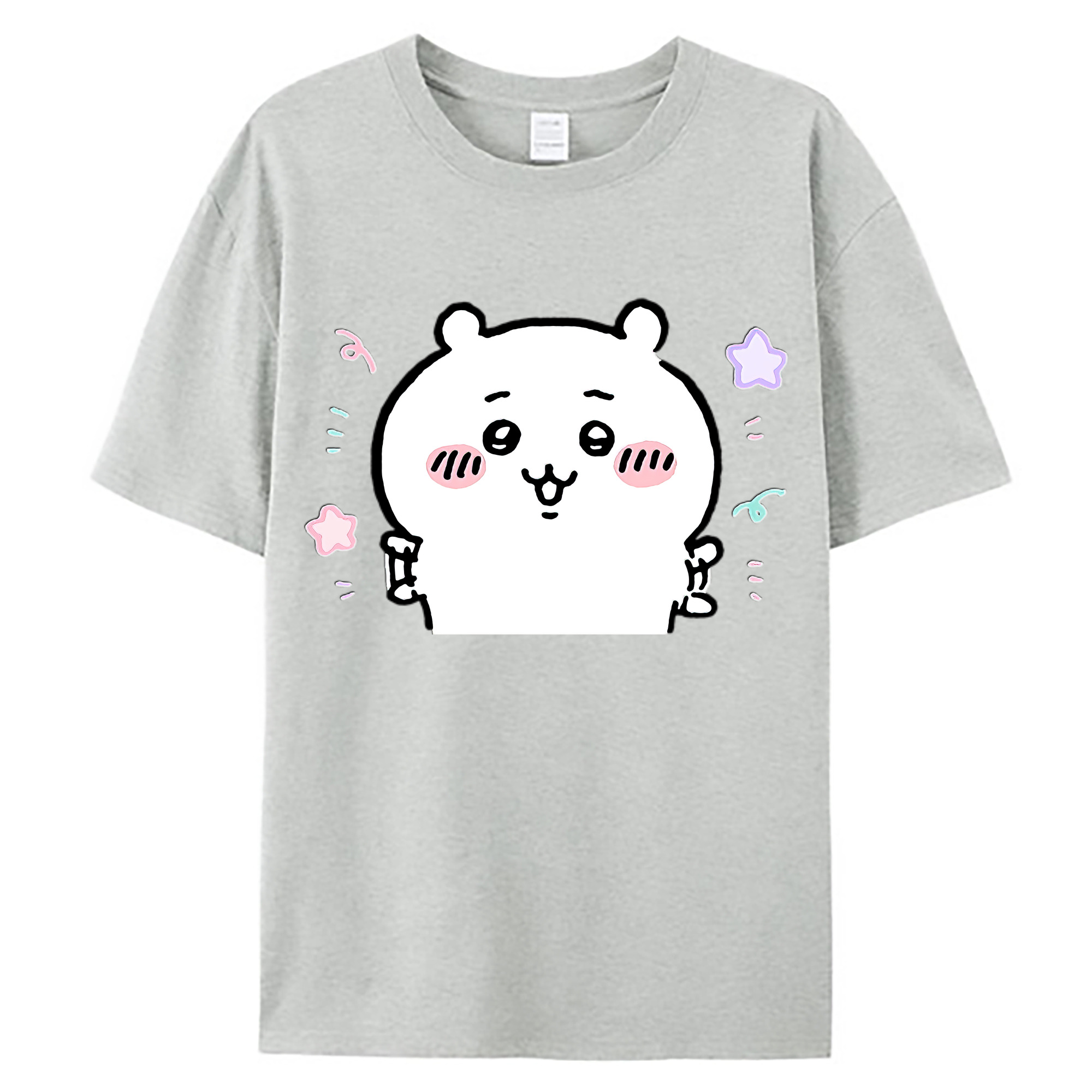 （画像用） ちいかわ ちいかわ Chii-kawa chiikawa 綿100％ メンズ半袖Tシャツ｜肌触りやわらか＆通気性