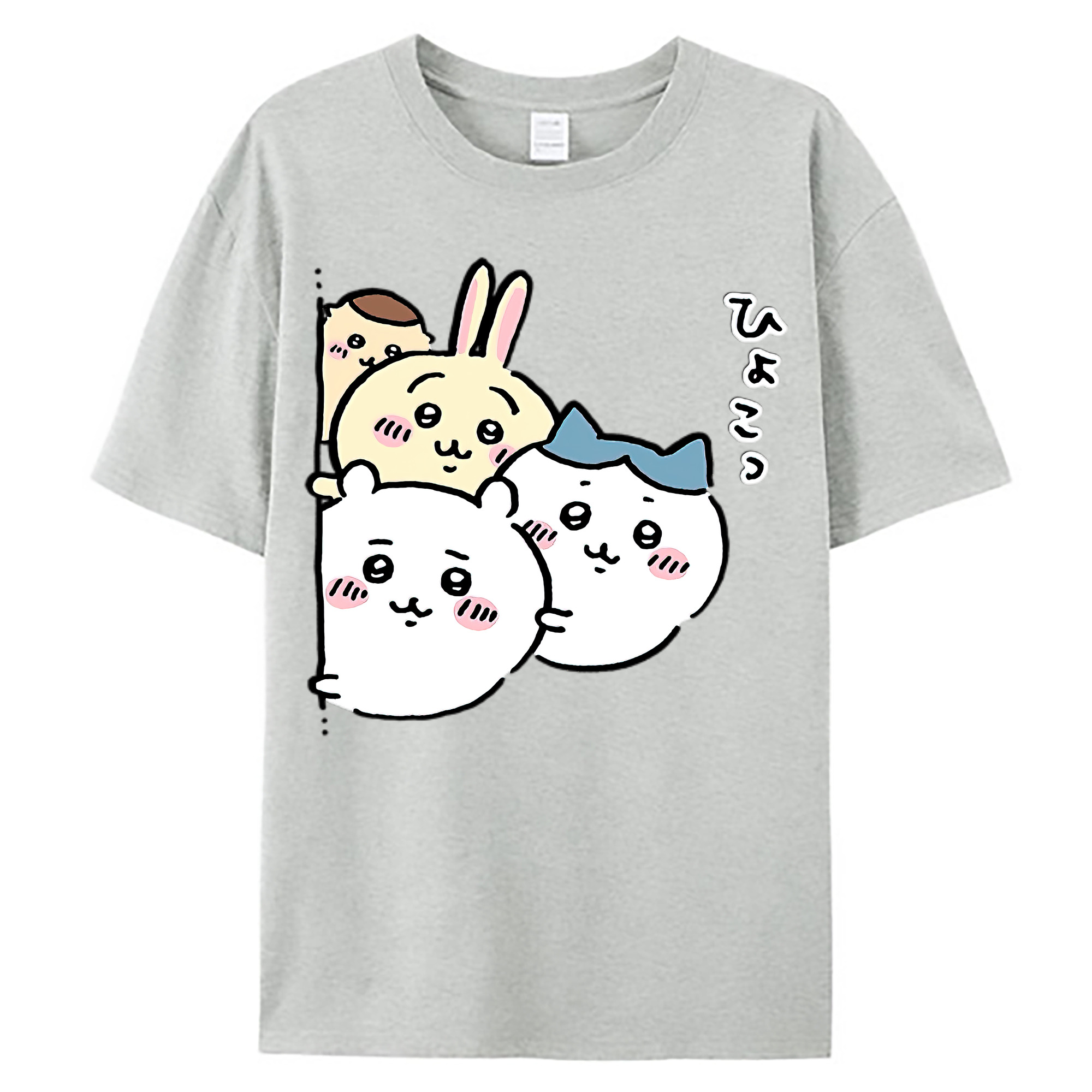 （画像用） ちいかわ ちいかわ Chii-kawa chiikawa 綿100％ メンズ半袖Tシャツ｜肌触りやわらか＆通気性