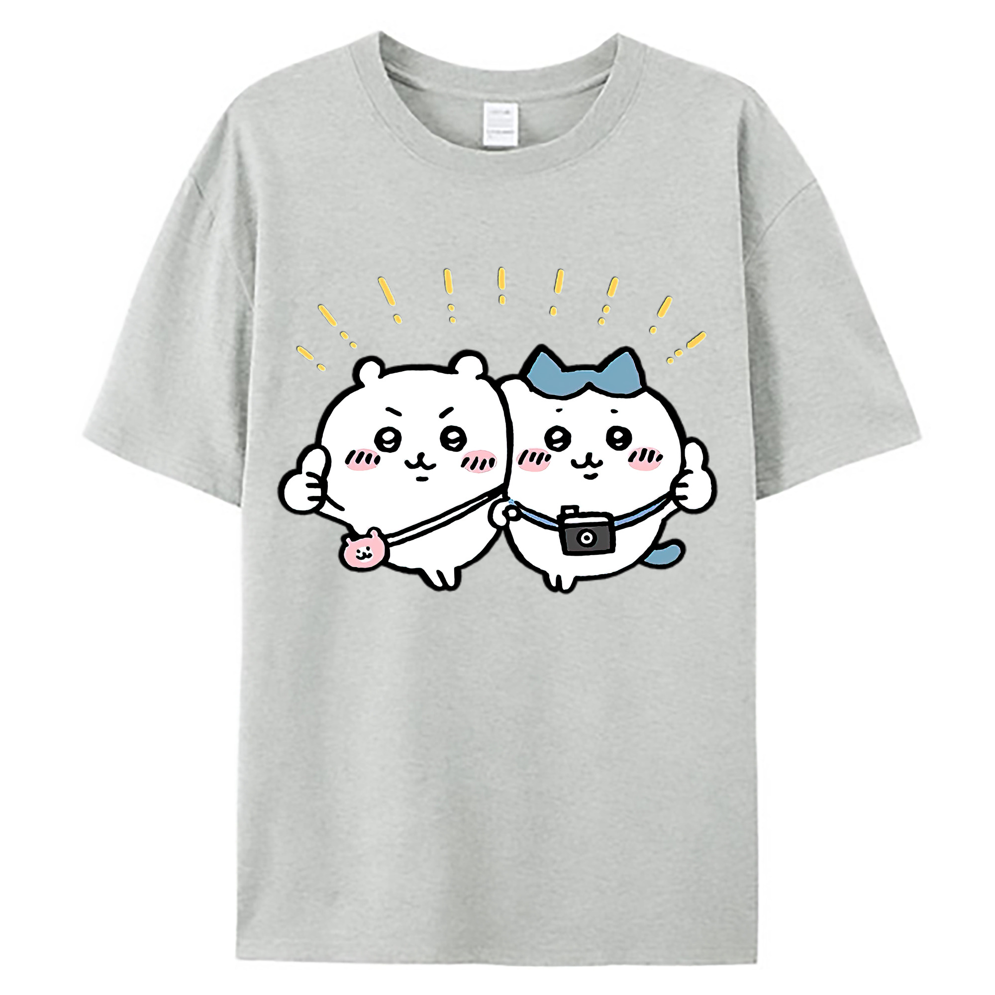 （画像用） ちいかわ ちいかわ Chii-kawa chiikawa 綿100％ メンズ半袖Tシャツ｜肌触りやわらか＆通気性