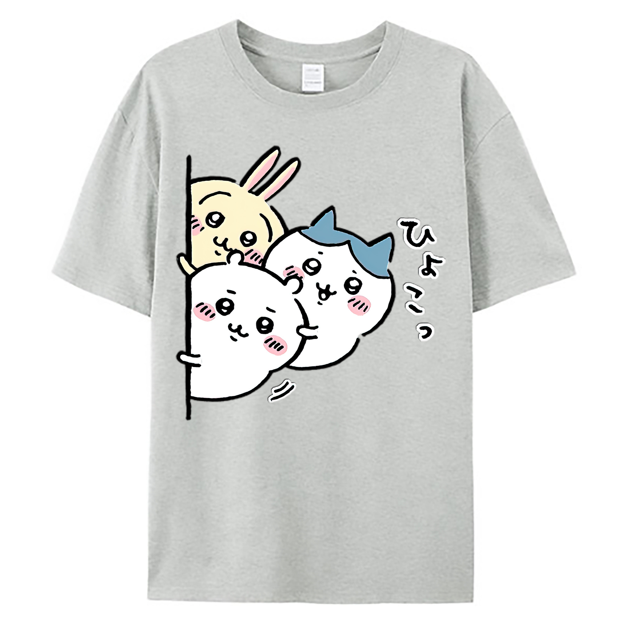 （画像用） ちいかわ うさぎ Chii-kawa usagi 綿100％ メンズ半袖Tシャツ｜肌触りやわらか＆通気性