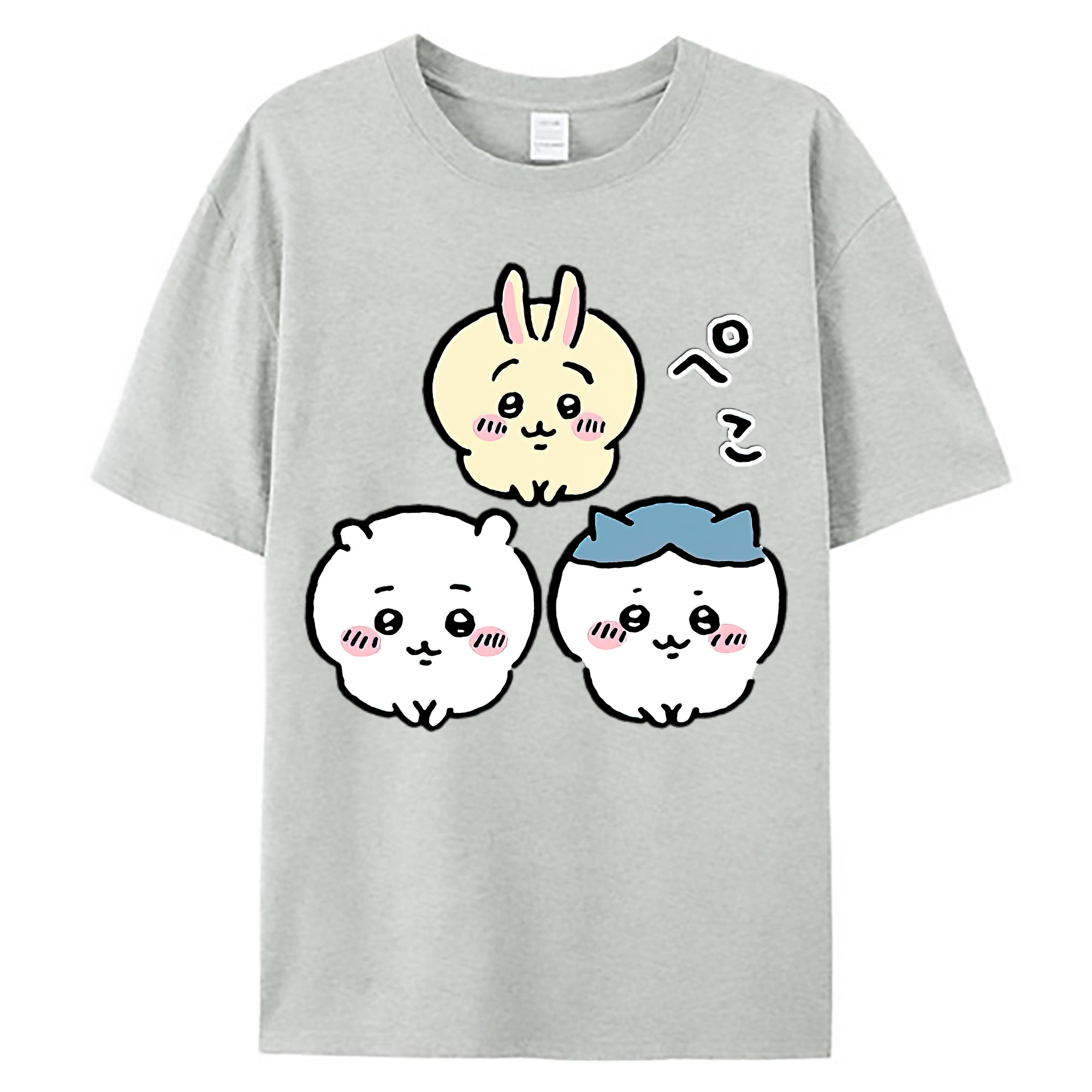 （画像用） ちいかわ うさぎ Chii-kawa usagi 綿100％ メンズ半袖Tシャツ｜肌触りやわらか＆通気性