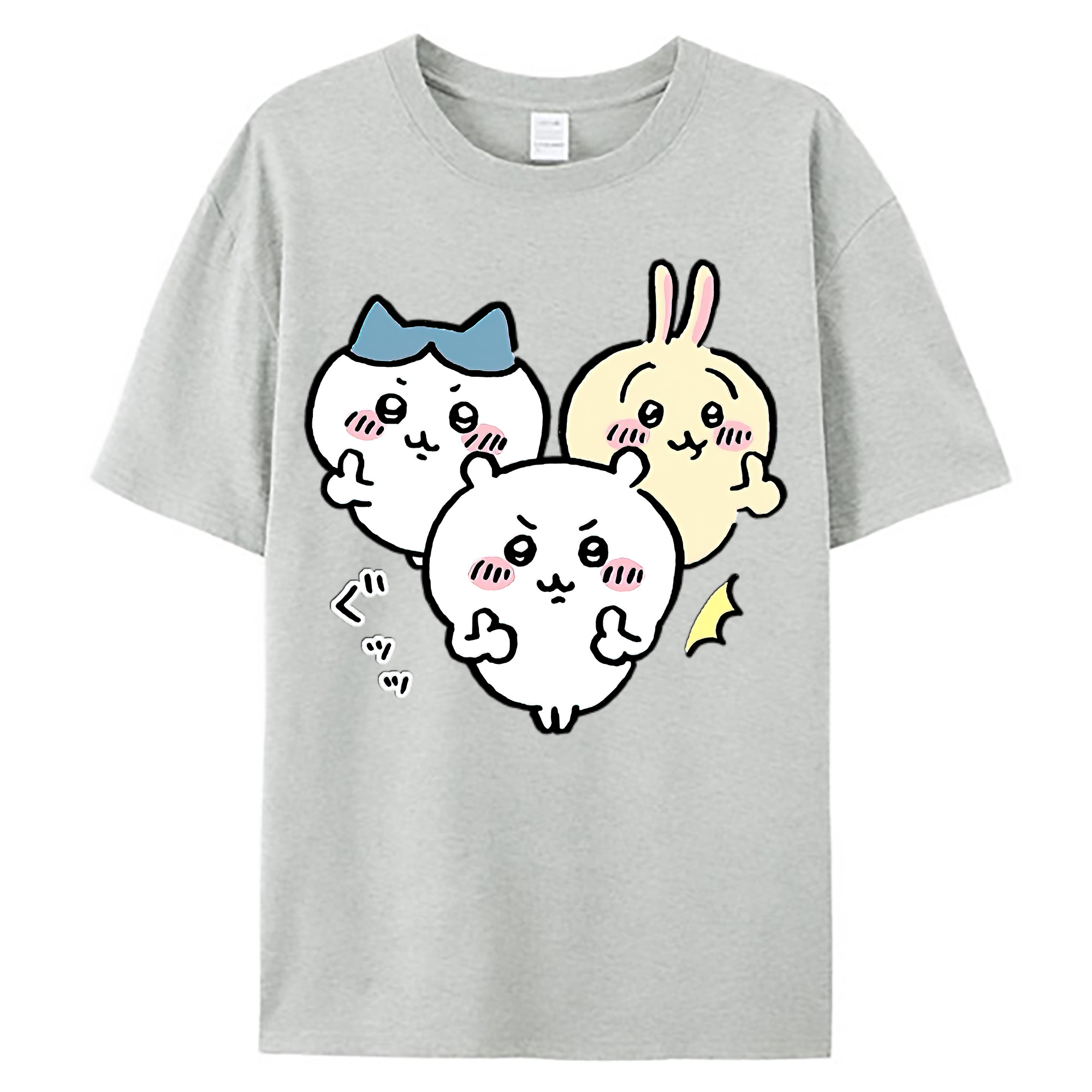（画像用） ちいかわ うさぎ Chii-kawa usagi 綿100％ メンズ半袖Tシャツ｜肌触りやわらか＆通気性