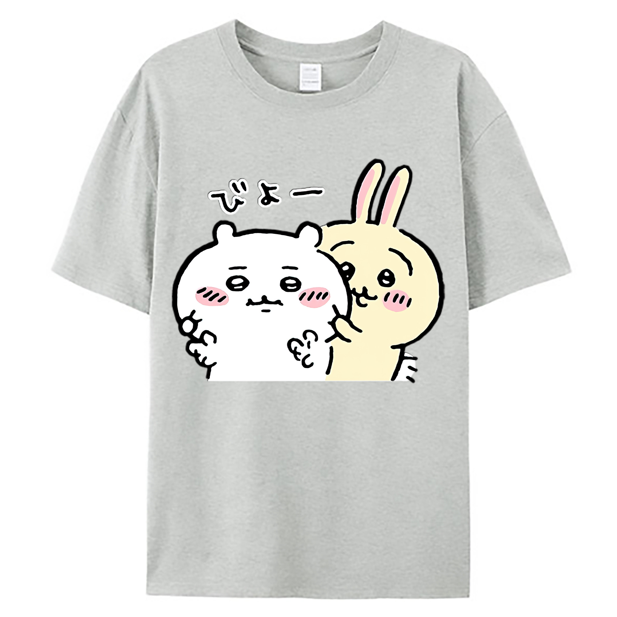 （画像用） ちいかわ うさぎ Chii-kawa usagi 綿100％ メンズ半袖Tシャツ｜肌触りやわらか＆通気性