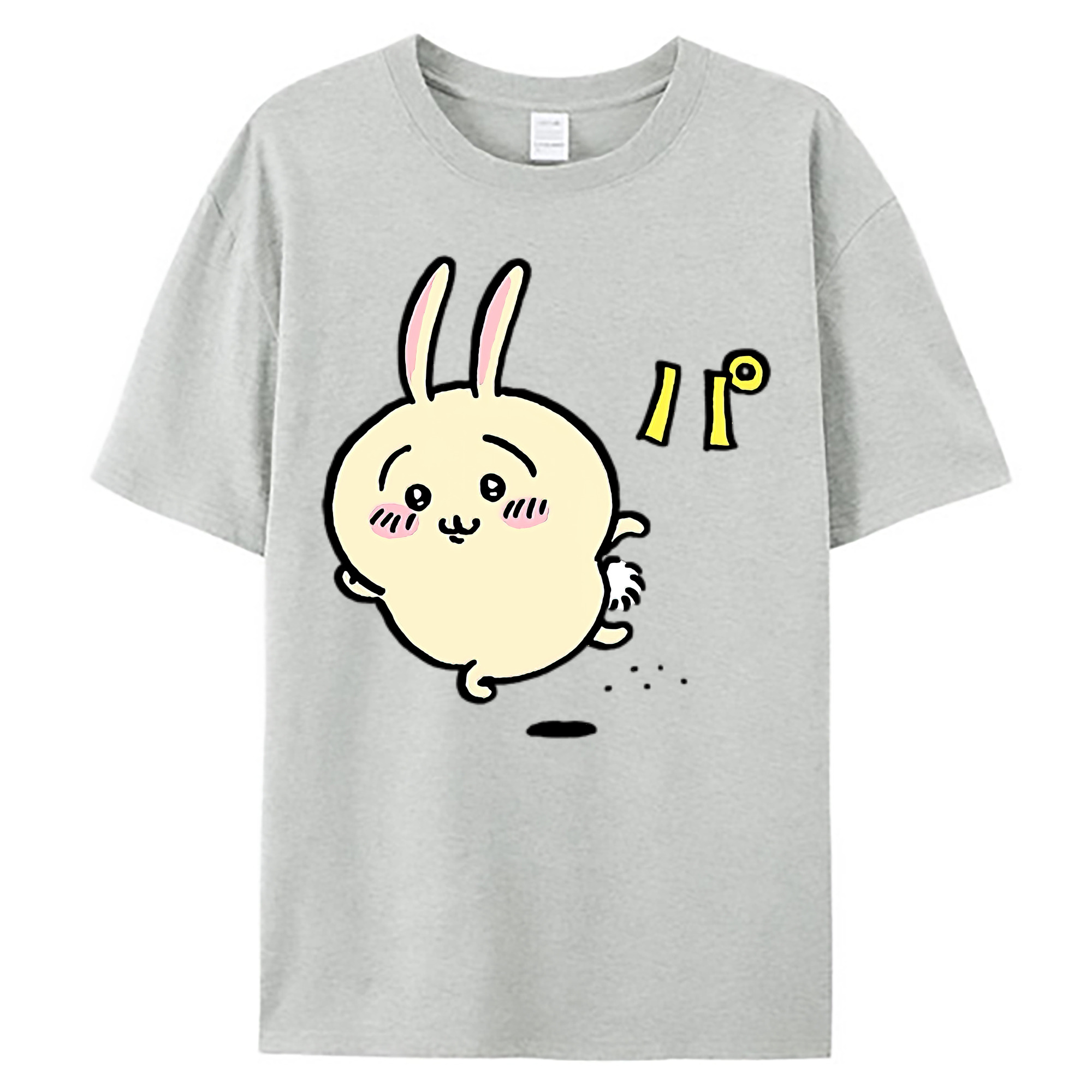 （画像用） ちいかわ うさぎ Chii-kawa usagi 綿100％ メンズ半袖Tシャツ｜肌触りやわらか＆通気性