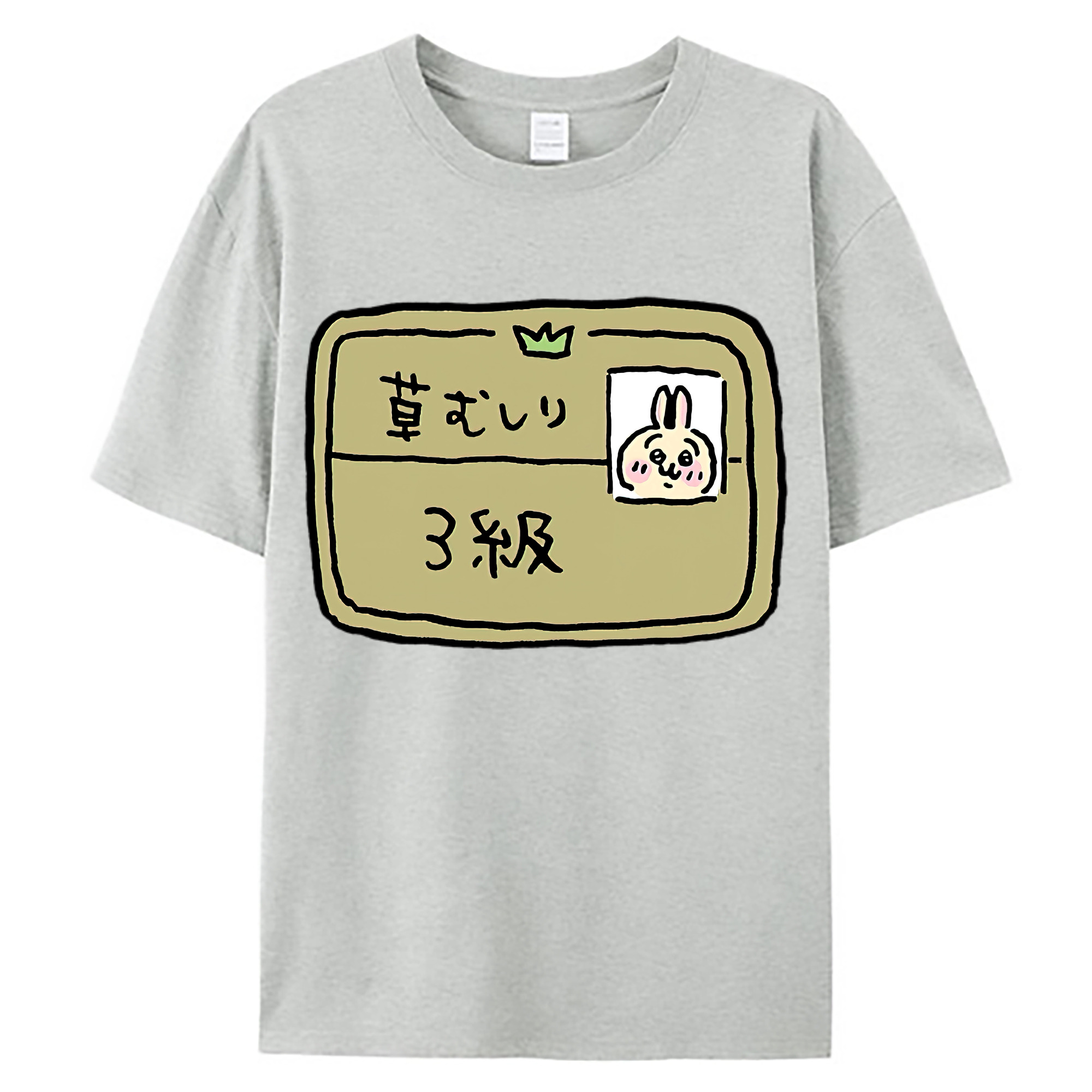 （画像用） ちいかわ うさぎ Chii-kawa usagi 綿100％ メンズ半袖Tシャツ｜肌触りやわらか＆通気性