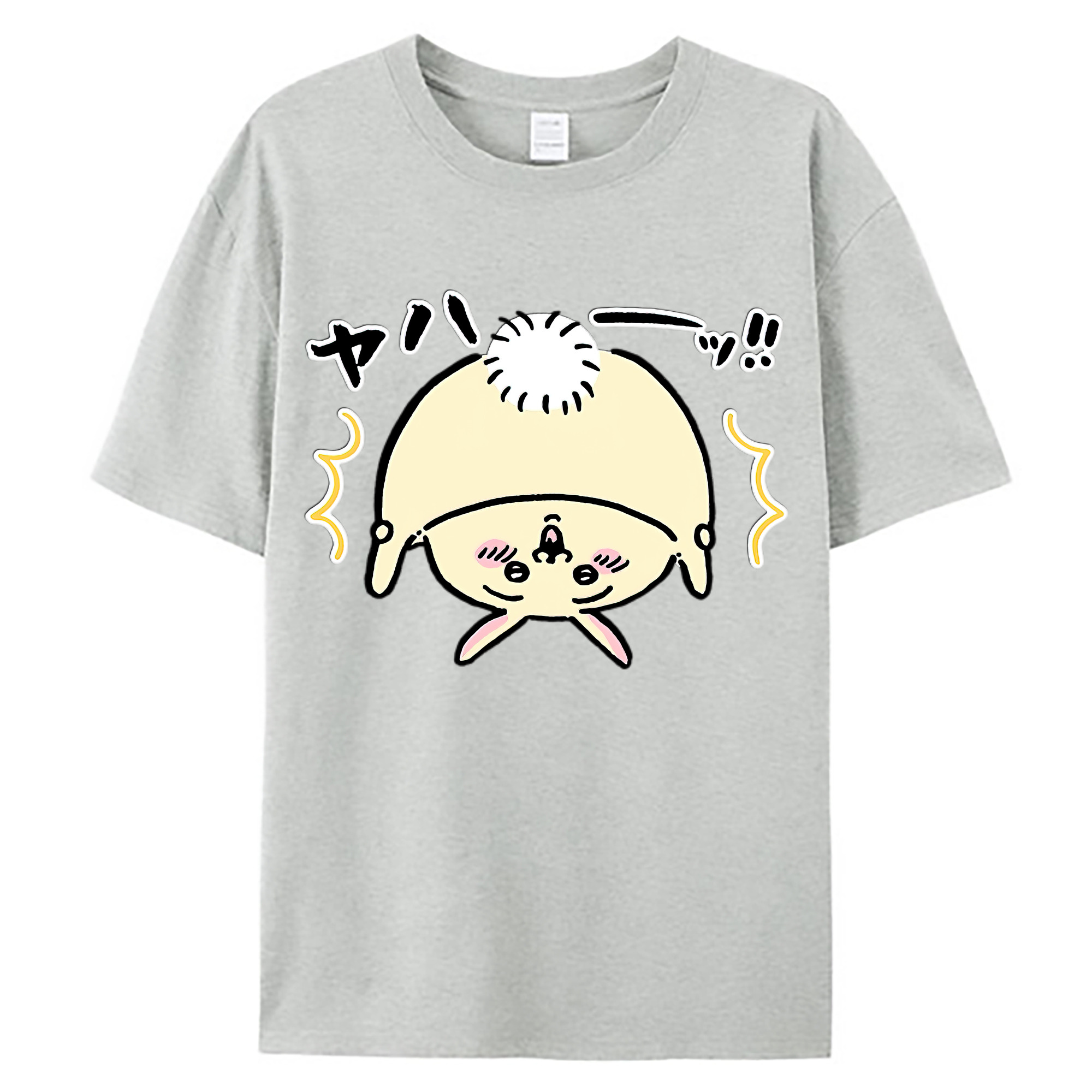 （画像用） ちいかわ うさぎ Chii-kawa usagi 綿100％ メンズ半袖Tシャツ｜肌触りやわらか＆通気性