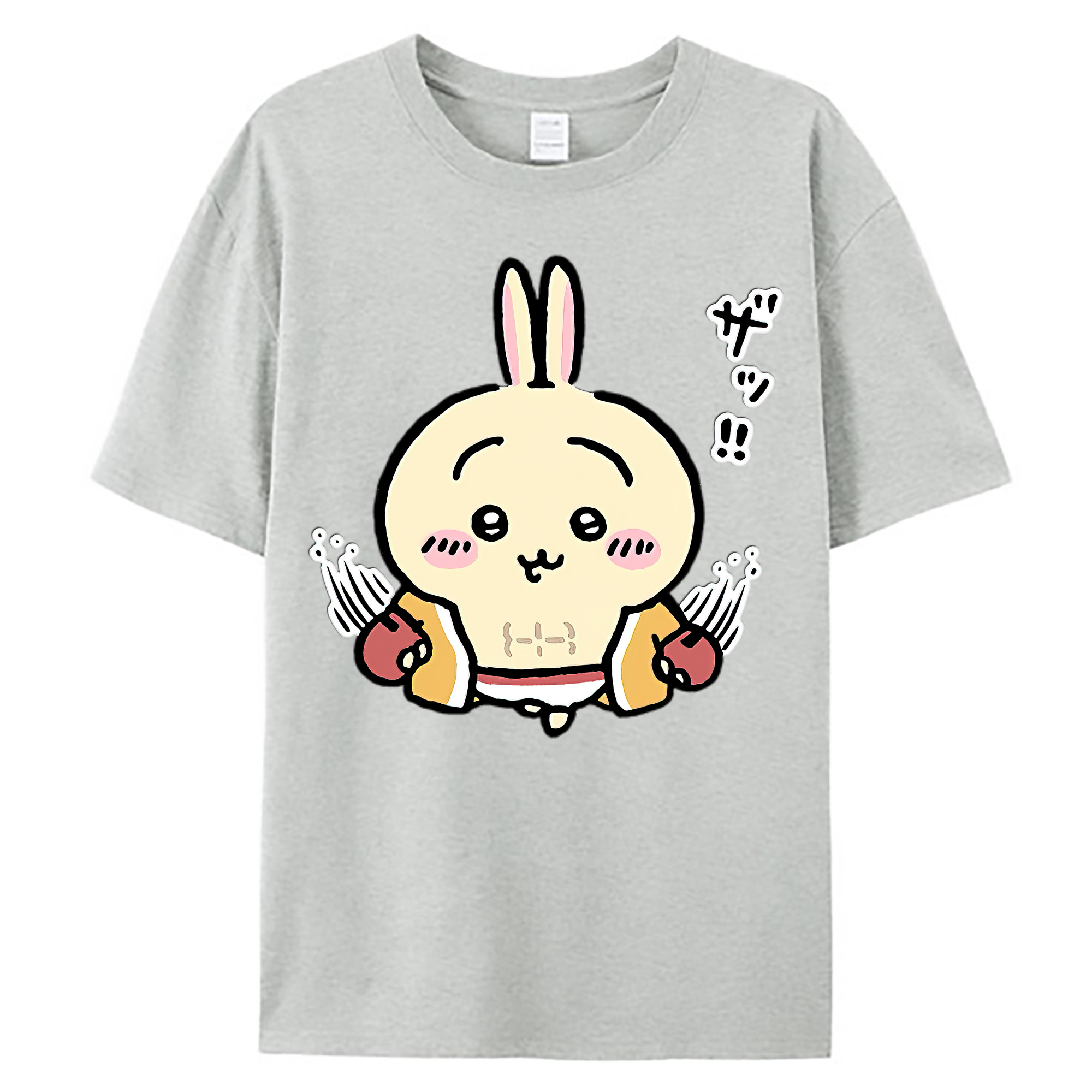 （画像用） ちいかわ うさぎ Chii-kawa usagi 綿100％ メンズ半袖Tシャツ｜肌触りやわらか＆通気性