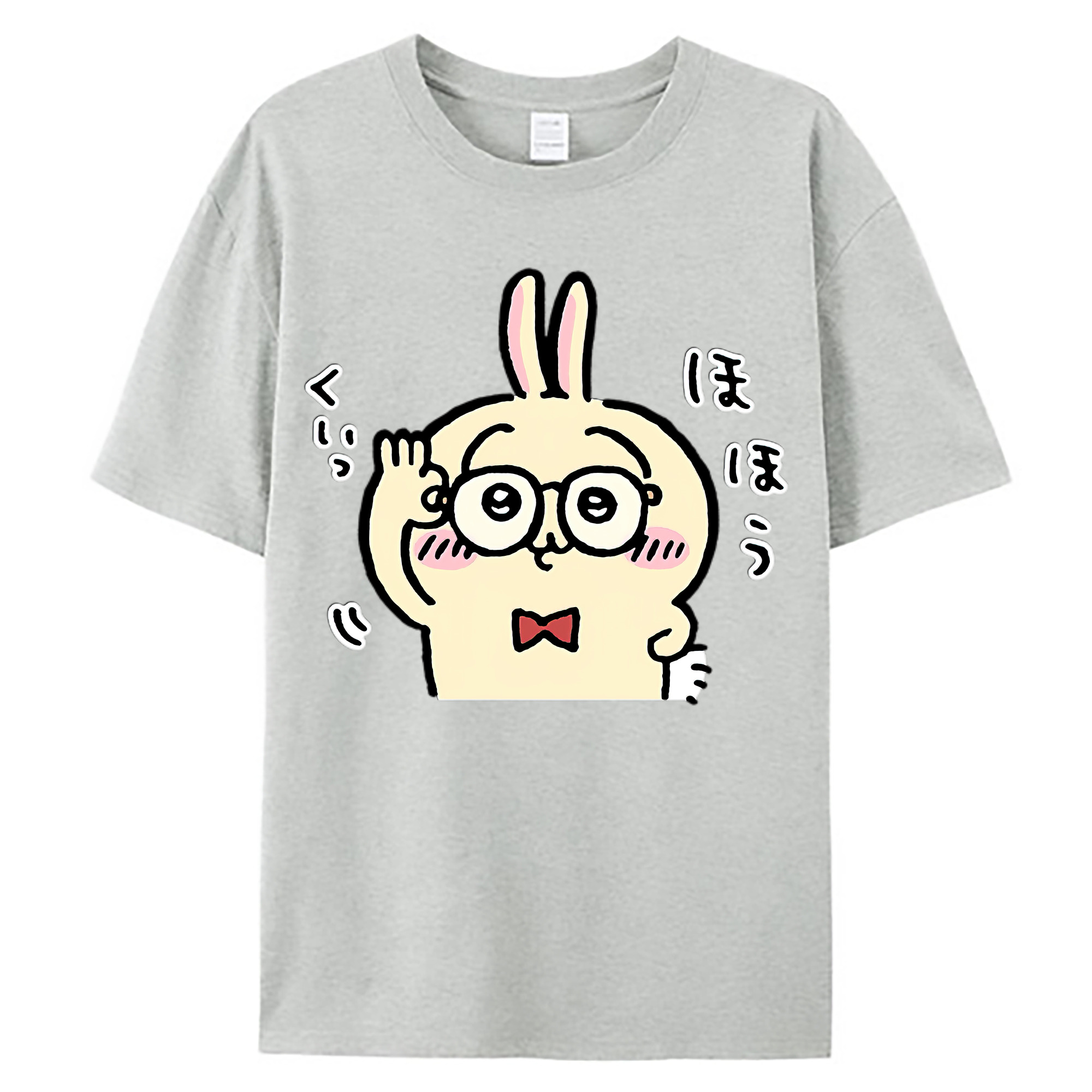 （画像用） ちいかわ うさぎ Chii-kawa usagi 綿100％ メンズ半袖Tシャツ｜肌触りやわらか＆通気性