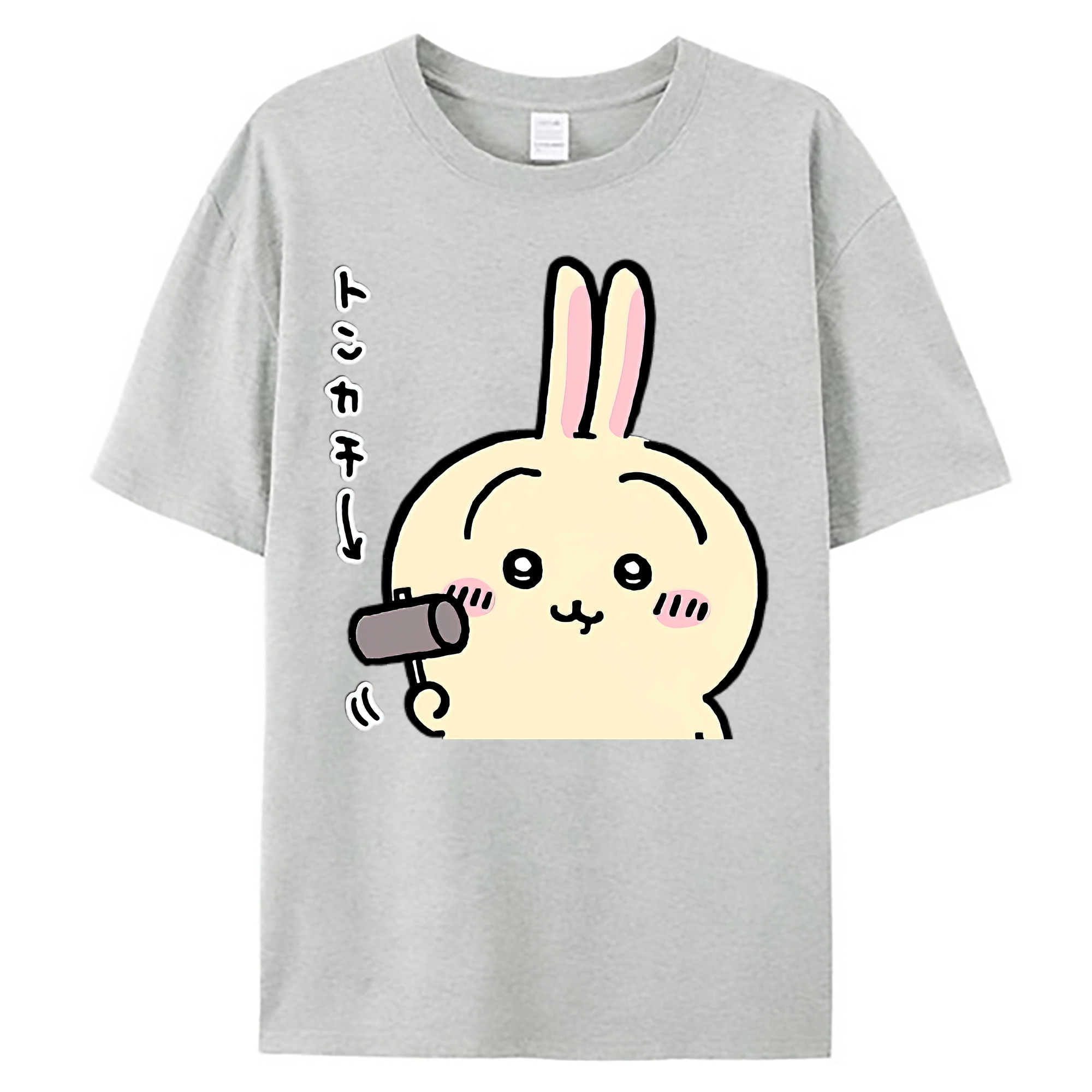 （画像用） ちいかわ うさぎ Chii-kawa usagi 綿100％ メンズ半袖Tシャツ｜肌触りやわらか＆通気性