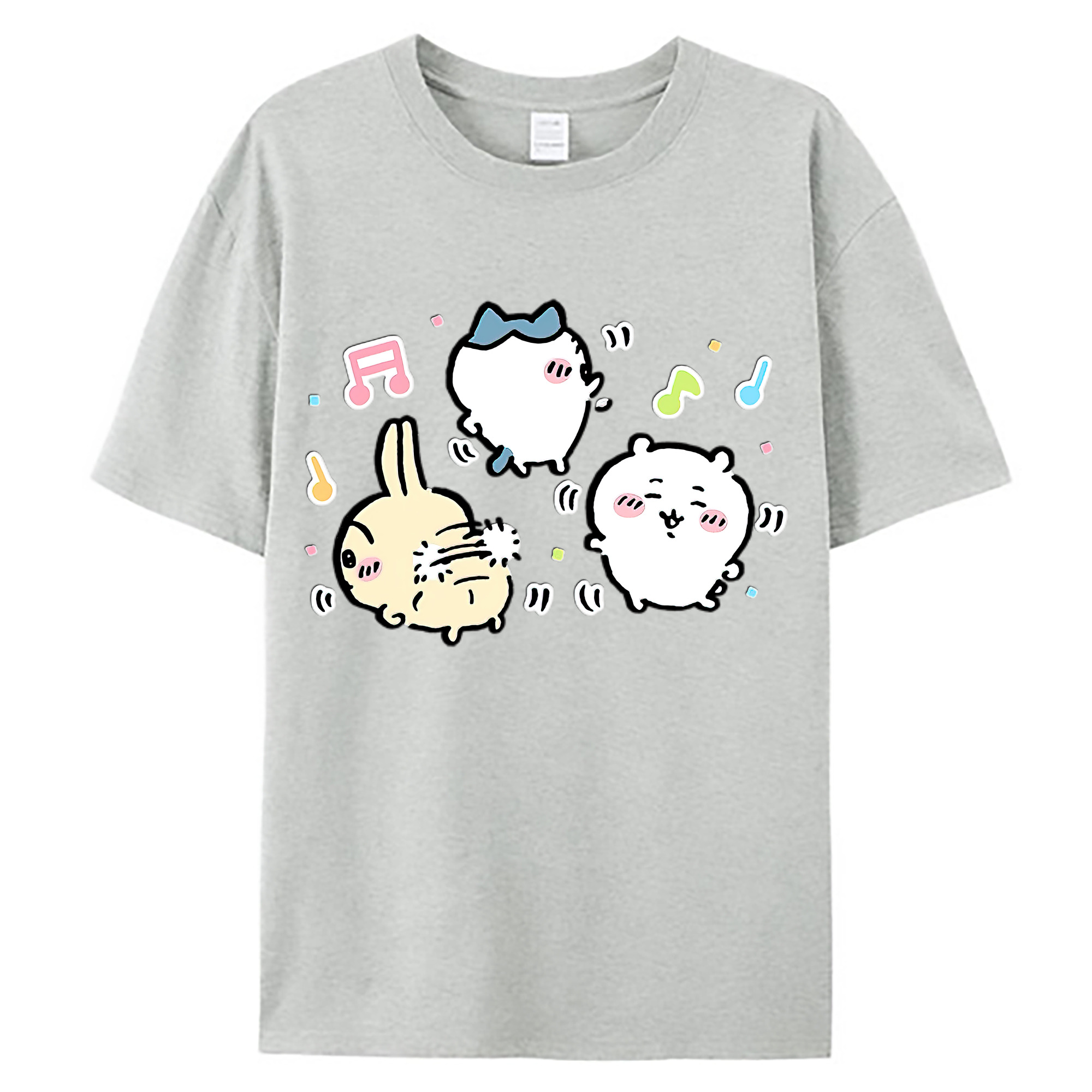 （画像用） ちいかわ うさぎ Chii-kawa usagi 綿100％ メンズ半袖Tシャツ｜肌触りやわらか＆通気性