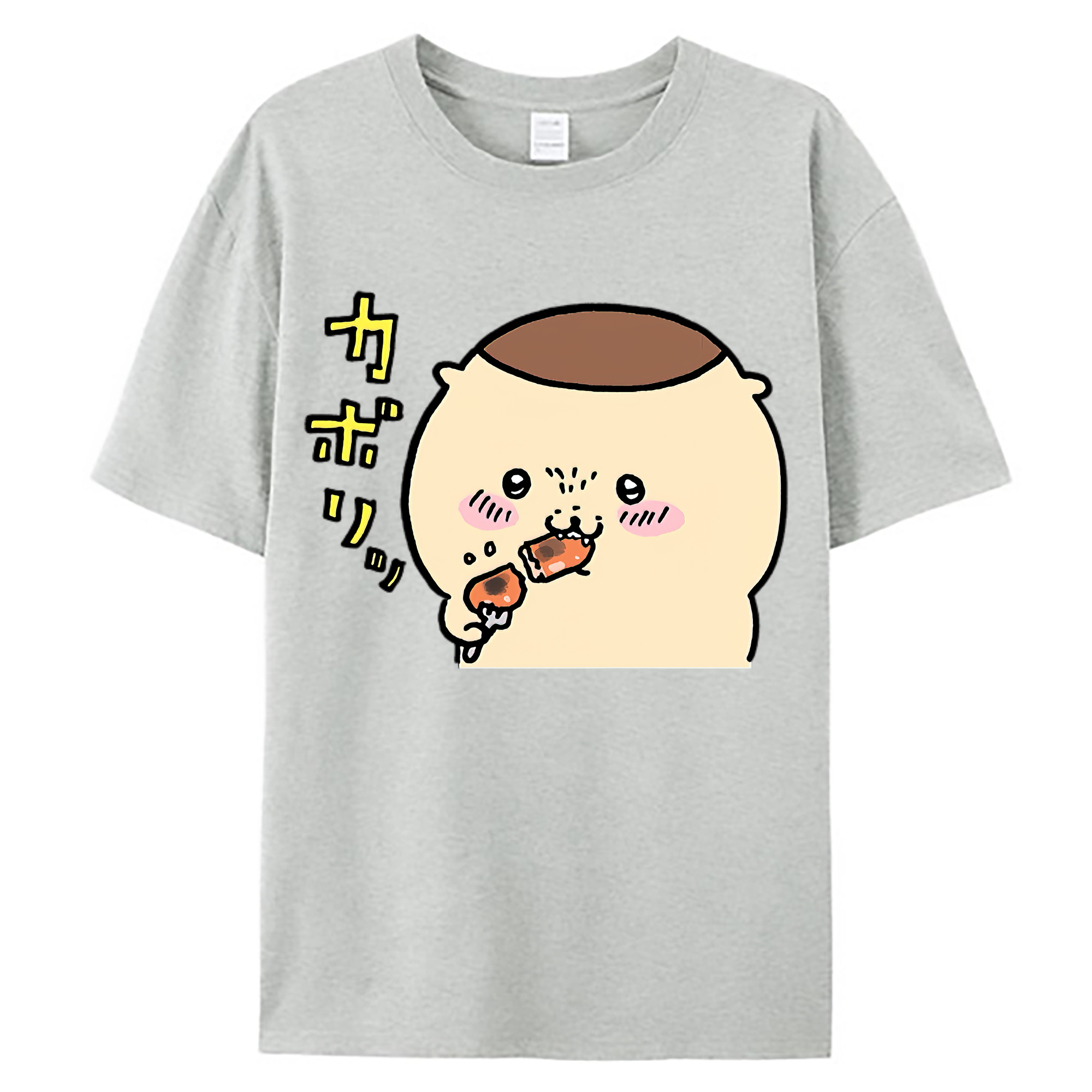 （画像用） ちいかわ くりまんじゅう Chii-kawa kuri manjū 綿100％ メンズ半袖Tシャツ｜肌触りやわらか＆通気性