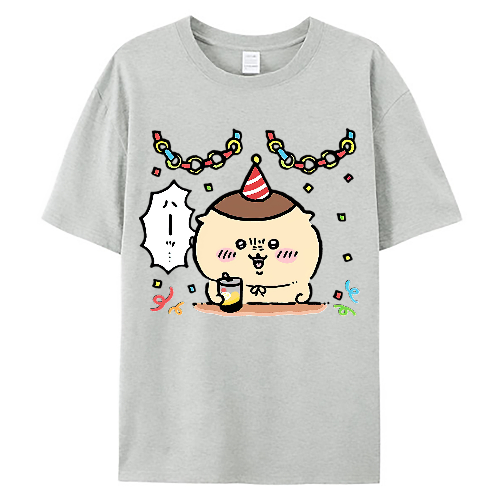 （画像用） ちいかわ くりまんじゅう Chii-kawa kuri manjū 綿100％ メンズ半袖Tシャツ｜肌触りやわらか＆通気性