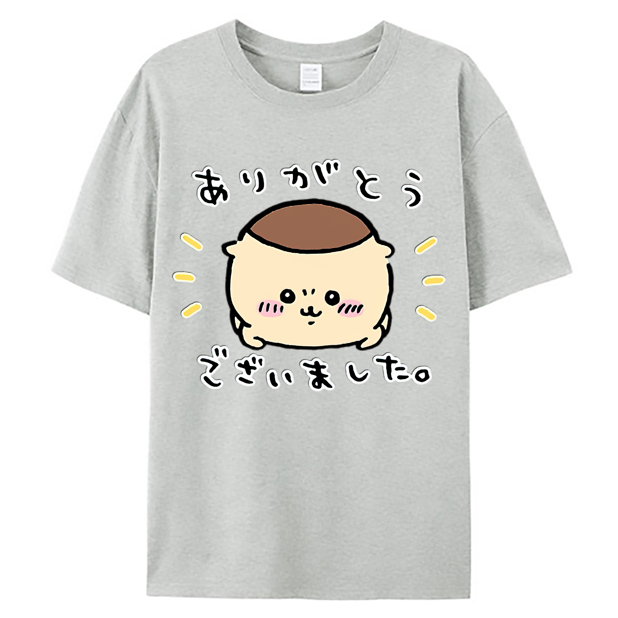 （画像用） ちいかわ くりまんじゅう Chii-kawa kuri manjū 綿100％ メンズ半袖Tシャツ｜肌触りやわらか＆通気性