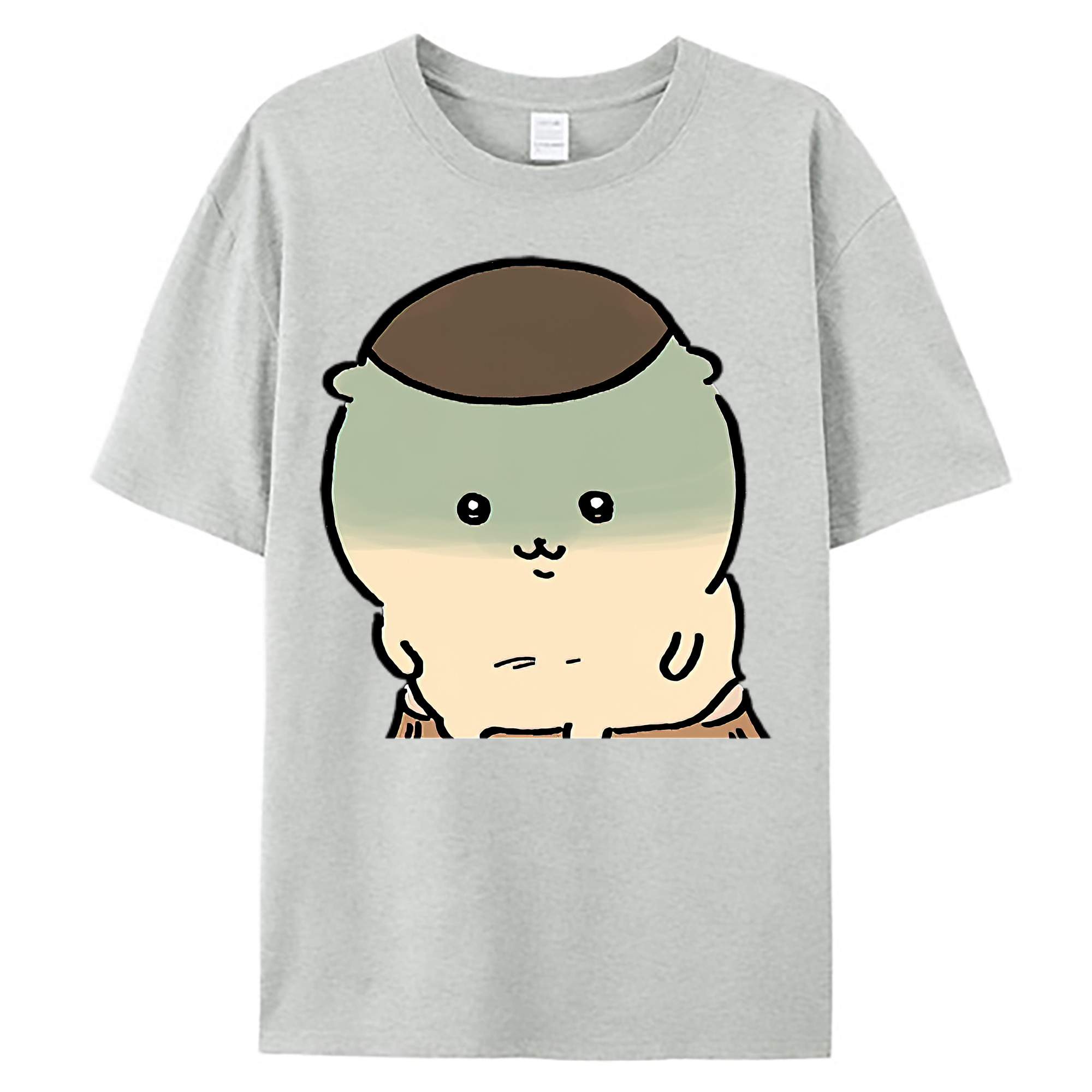 （画像用） ちいかわ くりまんじゅう Chii-kawa kuri manjū 綿100％ メンズ半袖Tシャツ｜肌触りやわらか＆通気性