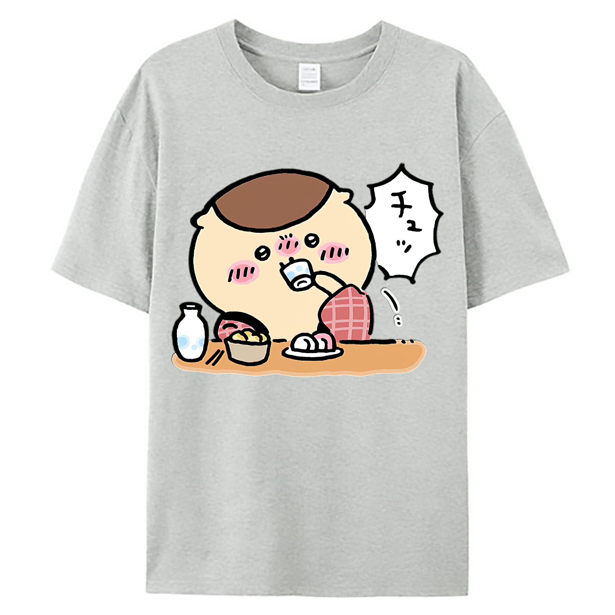 （画像用） ちいかわ くりまんじゅう Chii-kawa kuri manjū 綿100％ メンズ半袖Tシャツ｜肌触りやわらか＆通気性