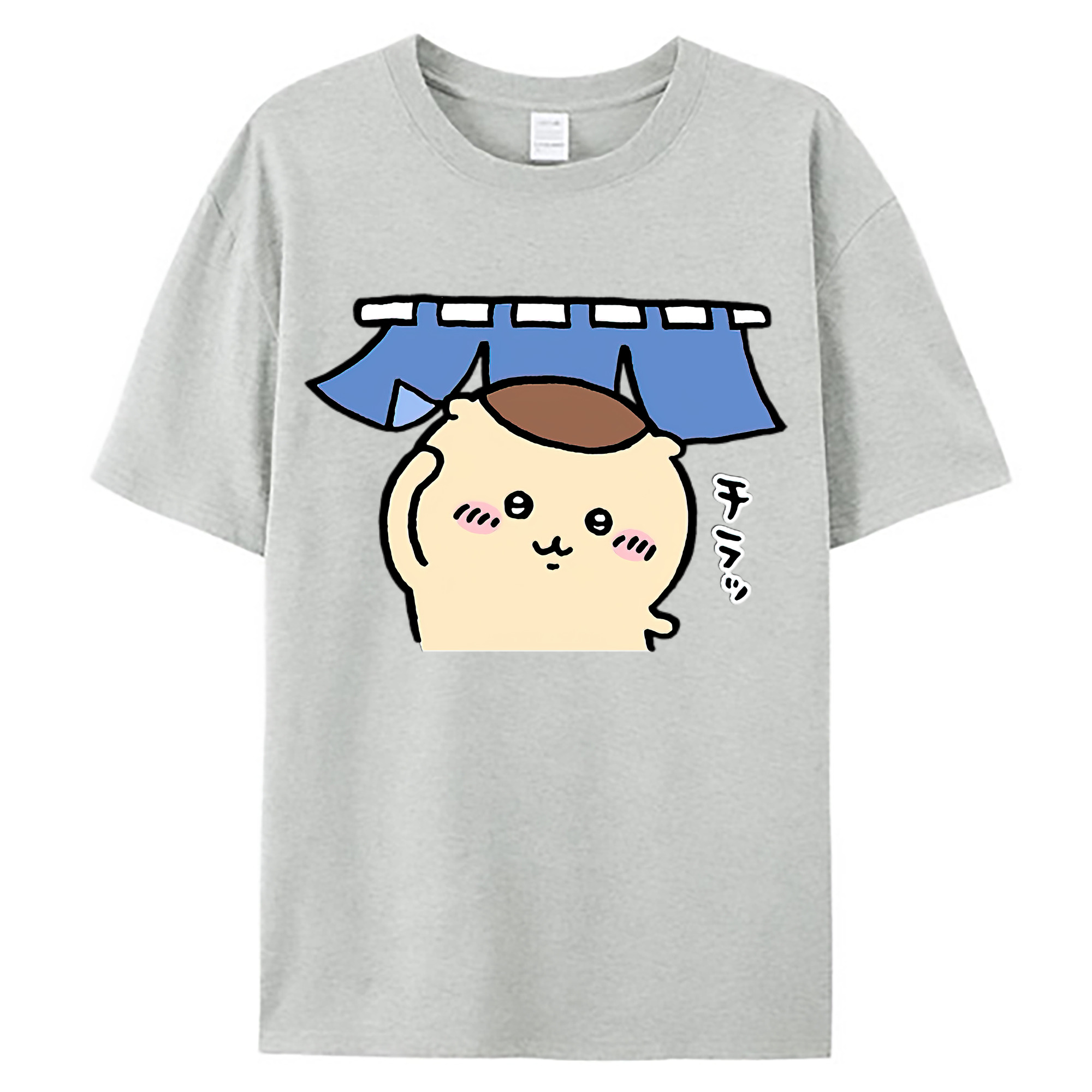 （画像用） ちいかわ くりまんじゅう Chii-kawa kuri manjū 綿100％ メンズ半袖Tシャツ｜肌触りやわらか＆通気性