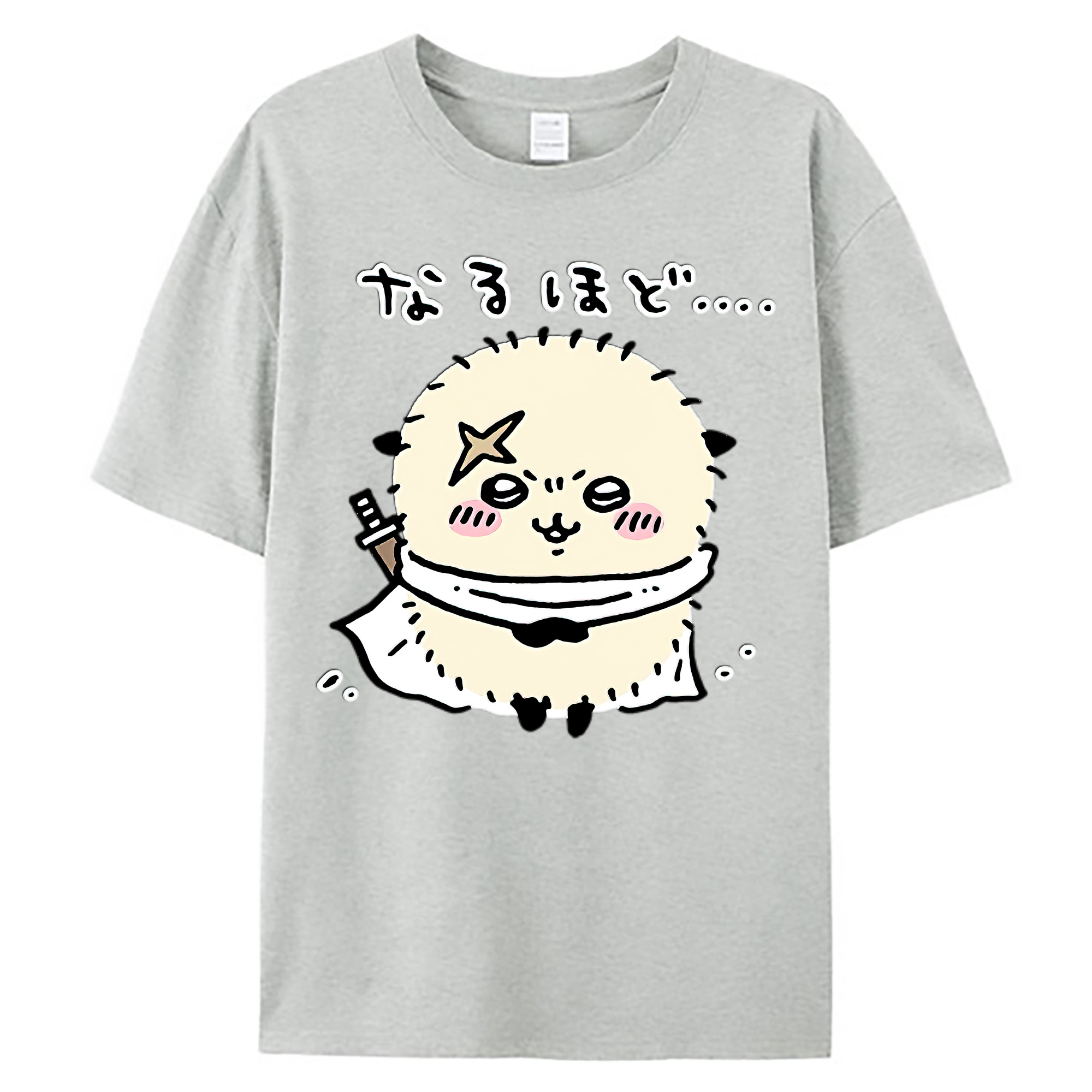 （画像用） ちいかわ ラッコ Chii-kawa Sea otter 綿100％ メンズ半袖Tシャツ｜肌触りやわらか＆通気性