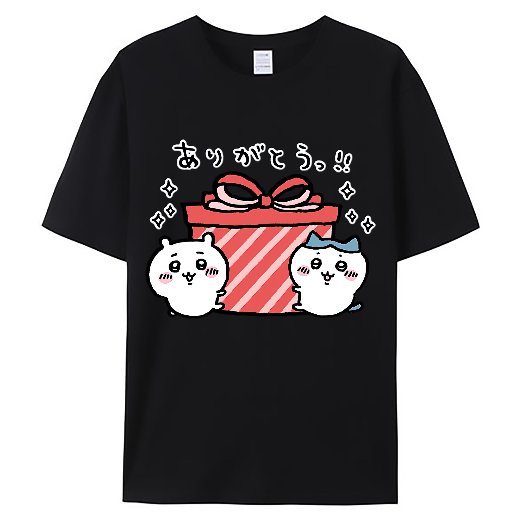 （画像用） ちいかわ ハチワレ Chii-kawa hachiware 綿100％ メンズ半袖Tシャツ｜肌触りやわらか＆通気性