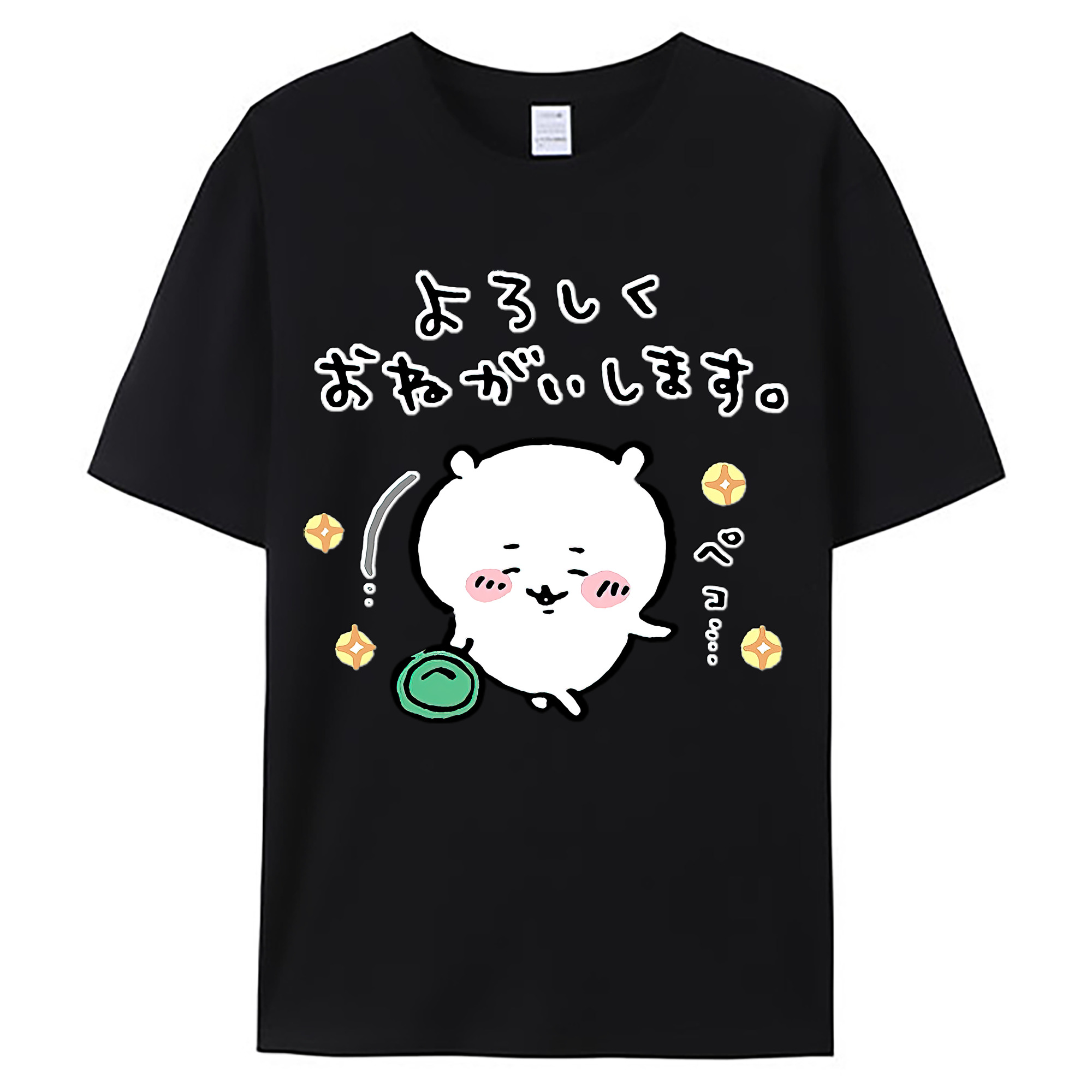 （画像用） ちいかわ ちいかわ Chii-kawa chiikawa 綿100％ メンズ半袖Tシャツ｜肌触りやわらか＆通気性