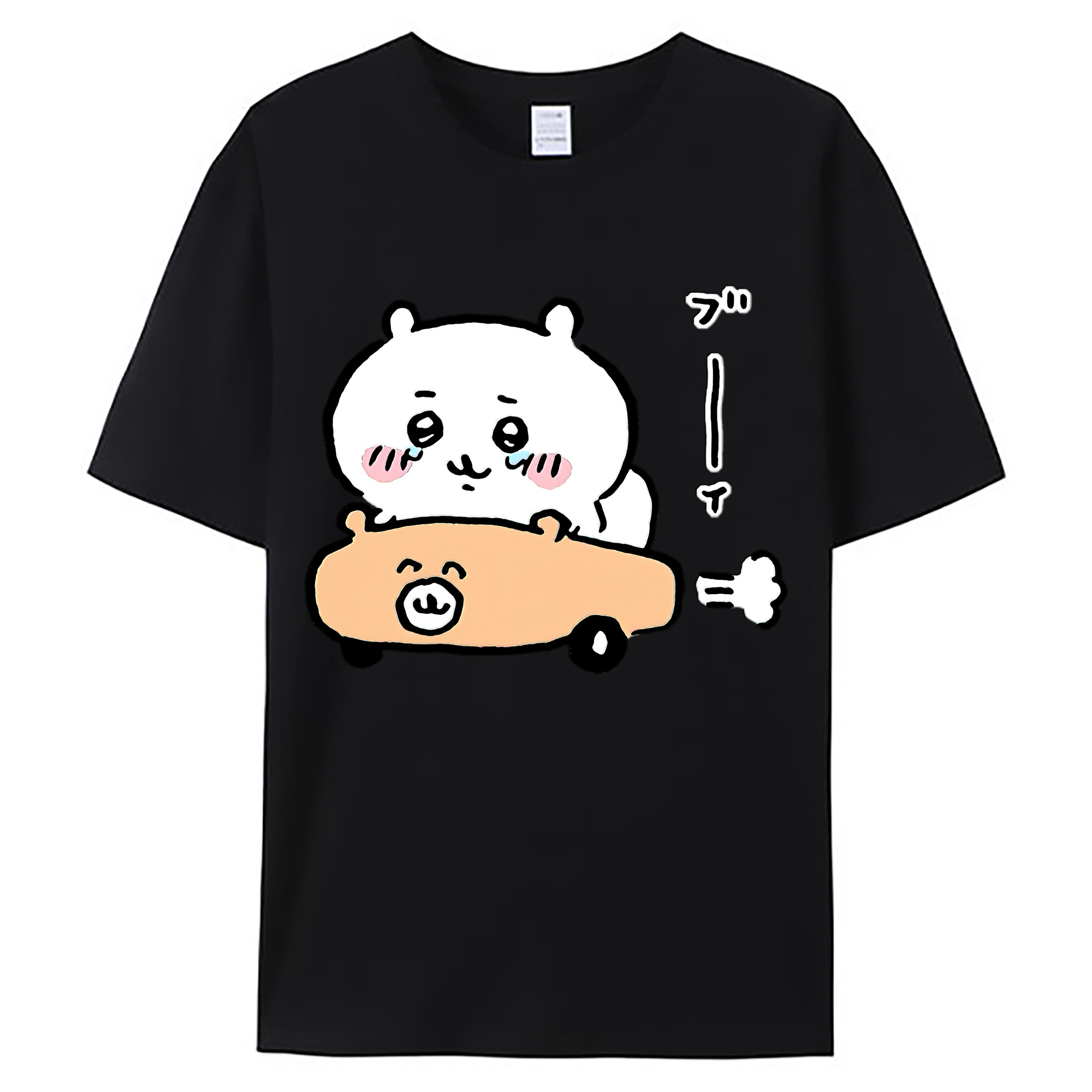 （画像用） ちいかわ ちいかわ Chii-kawa chiikawa 綿100％ メンズ半袖Tシャツ｜肌触りやわらか＆通気性