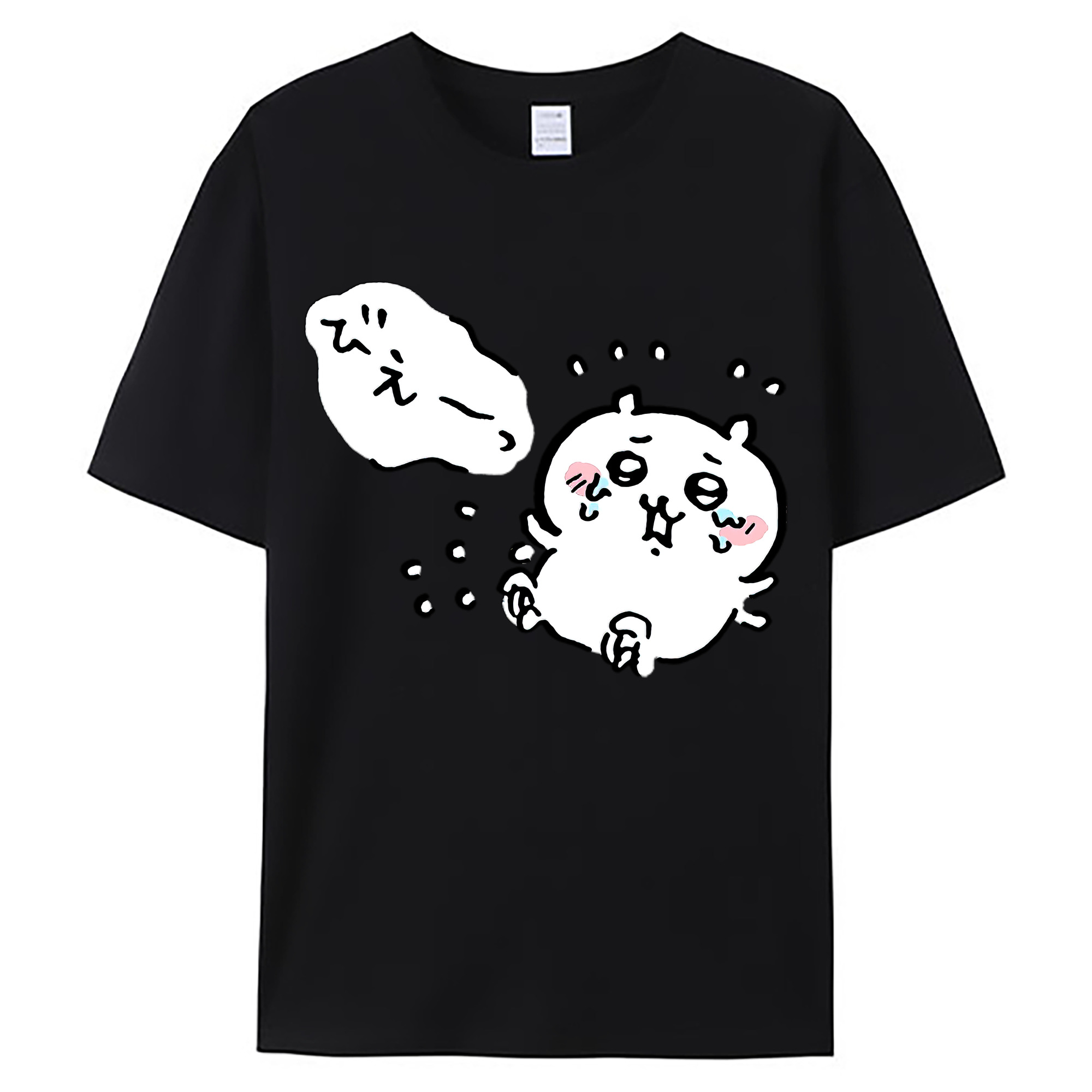 （画像用） ちいかわ ちいかわ Chii-kawa chiikawa 綿100％ メンズ半袖Tシャツ｜肌触りやわらか＆通気性