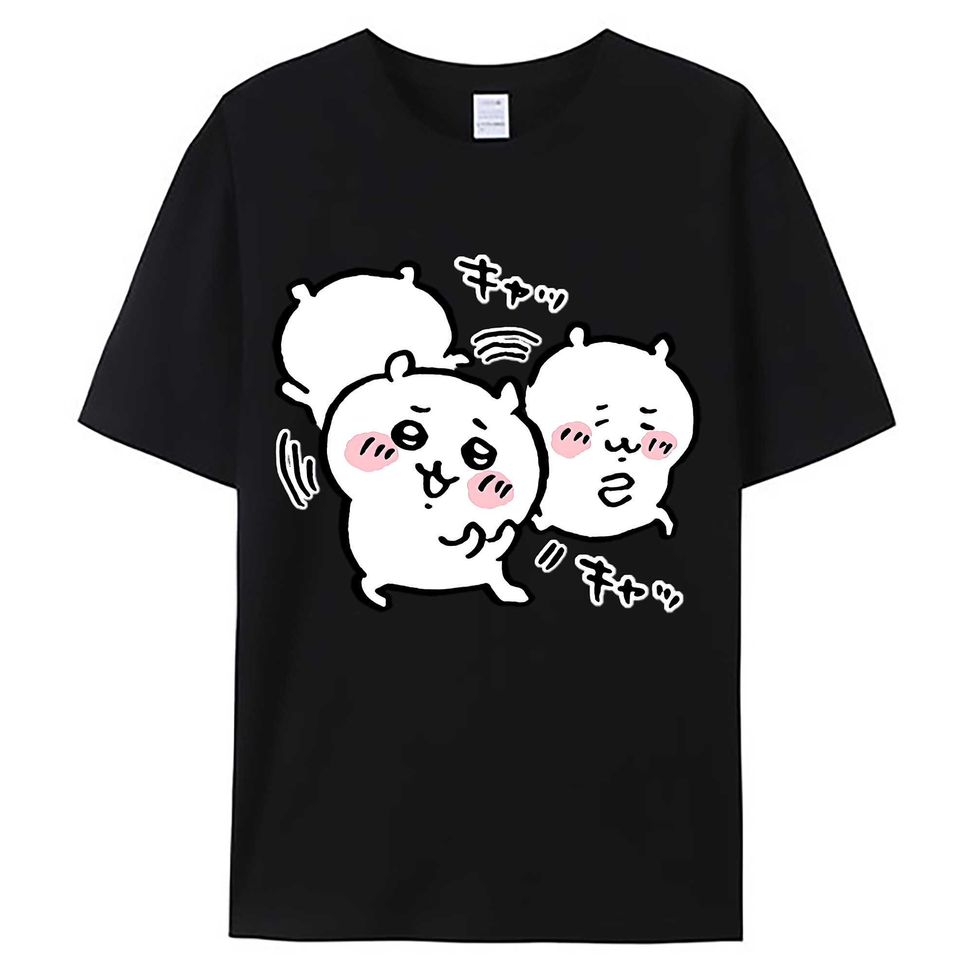 （画像用） ちいかわ ちいかわ Chii-kawa chiikawa 綿100％ メンズ半袖Tシャツ｜肌触りやわらか＆通気性