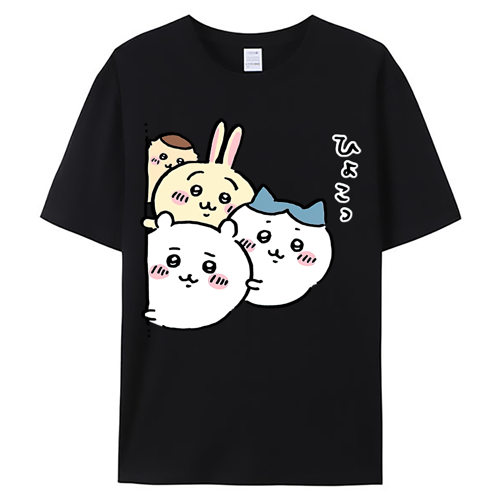 （画像用） ちいかわ ちいかわ Chii-kawa chiikawa 綿100％ メンズ半袖Tシャツ｜肌触りやわらか＆通気性