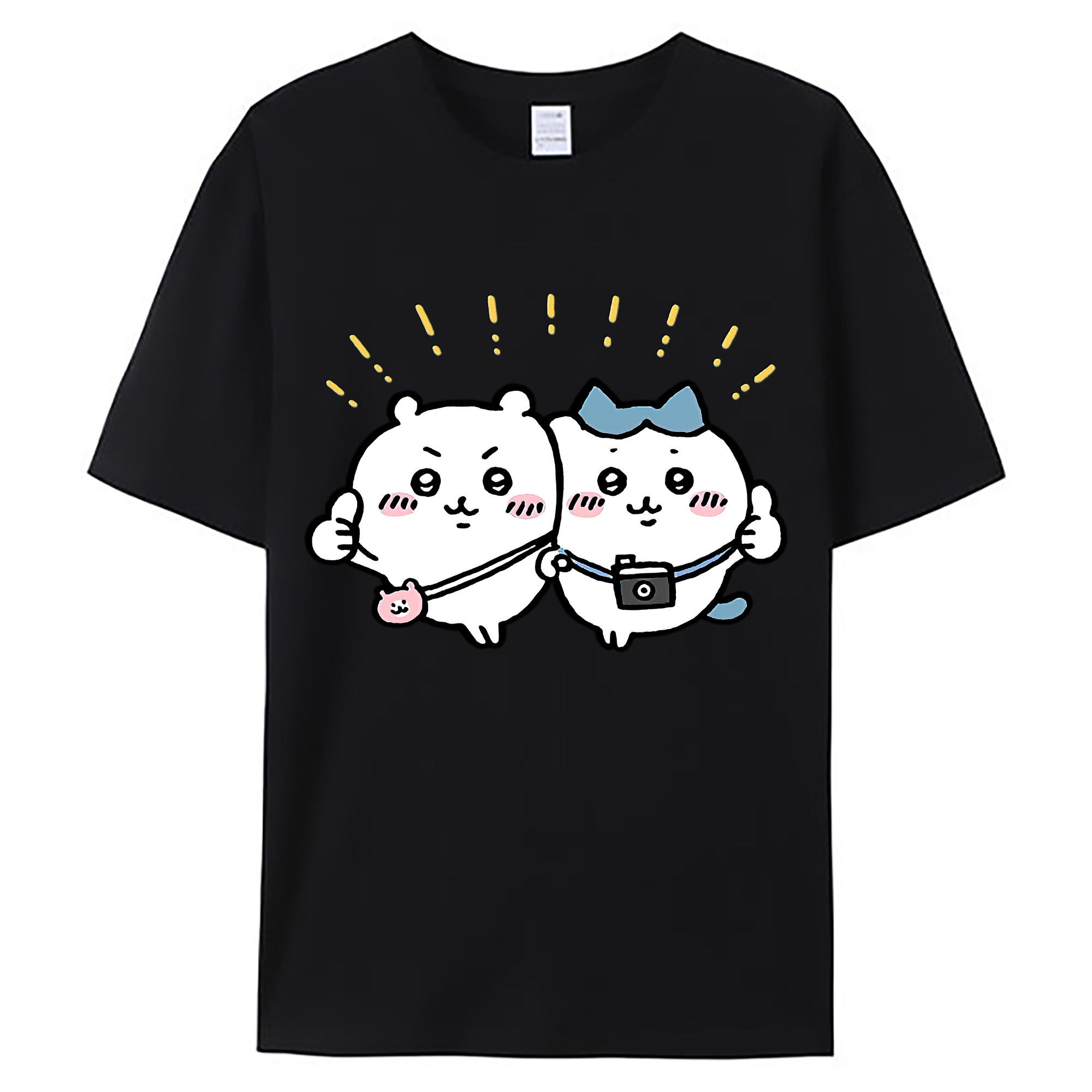 （画像用） ちいかわ ちいかわ Chii-kawa chiikawa 綿100％ メンズ半袖Tシャツ｜肌触りやわらか＆通気性