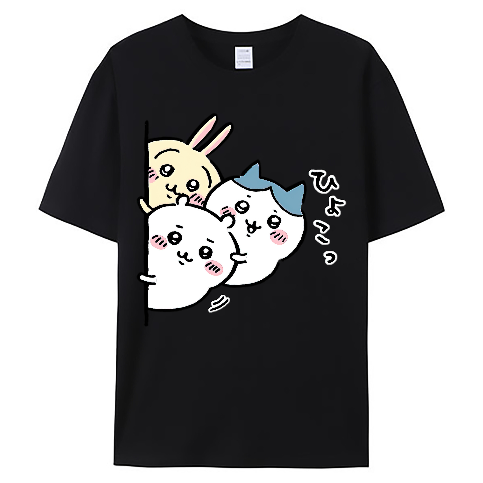 （画像用） ちいかわ うさぎ Chii-kawa usagi 綿100％ メンズ半袖Tシャツ｜肌触りやわらか＆通気性
