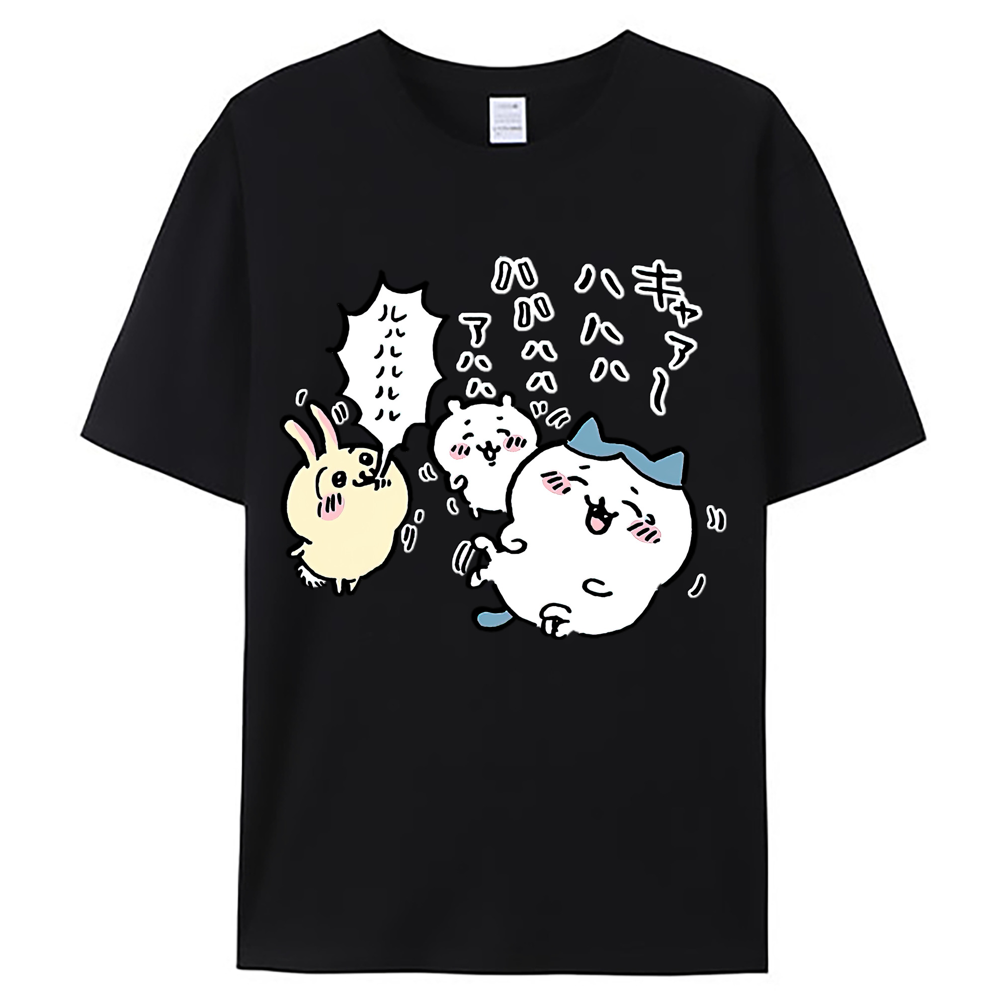 （画像用） ちいかわ うさぎ Chii-kawa usagi 綿100％ メンズ半袖Tシャツ｜肌触りやわらか＆通気性