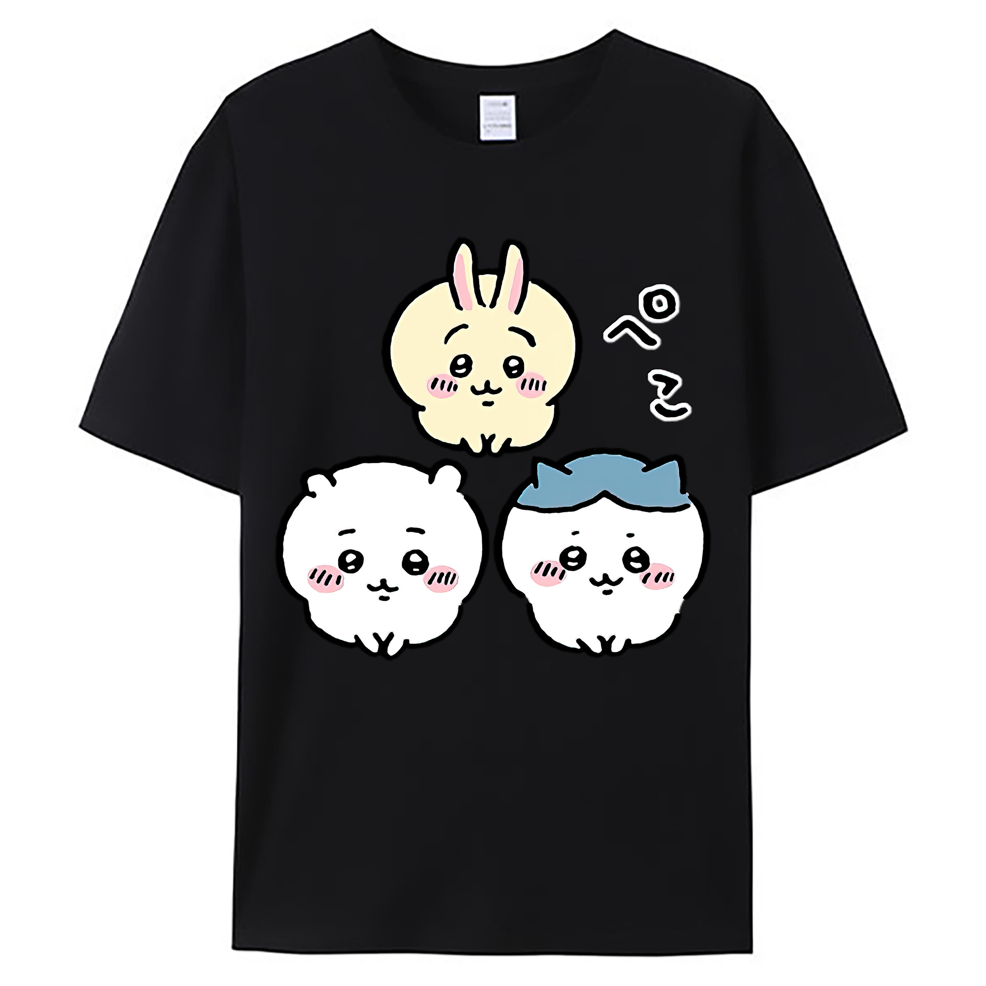 （画像用） ちいかわ うさぎ Chii-kawa usagi 綿100％ メンズ半袖Tシャツ｜肌触りやわらか＆通気性