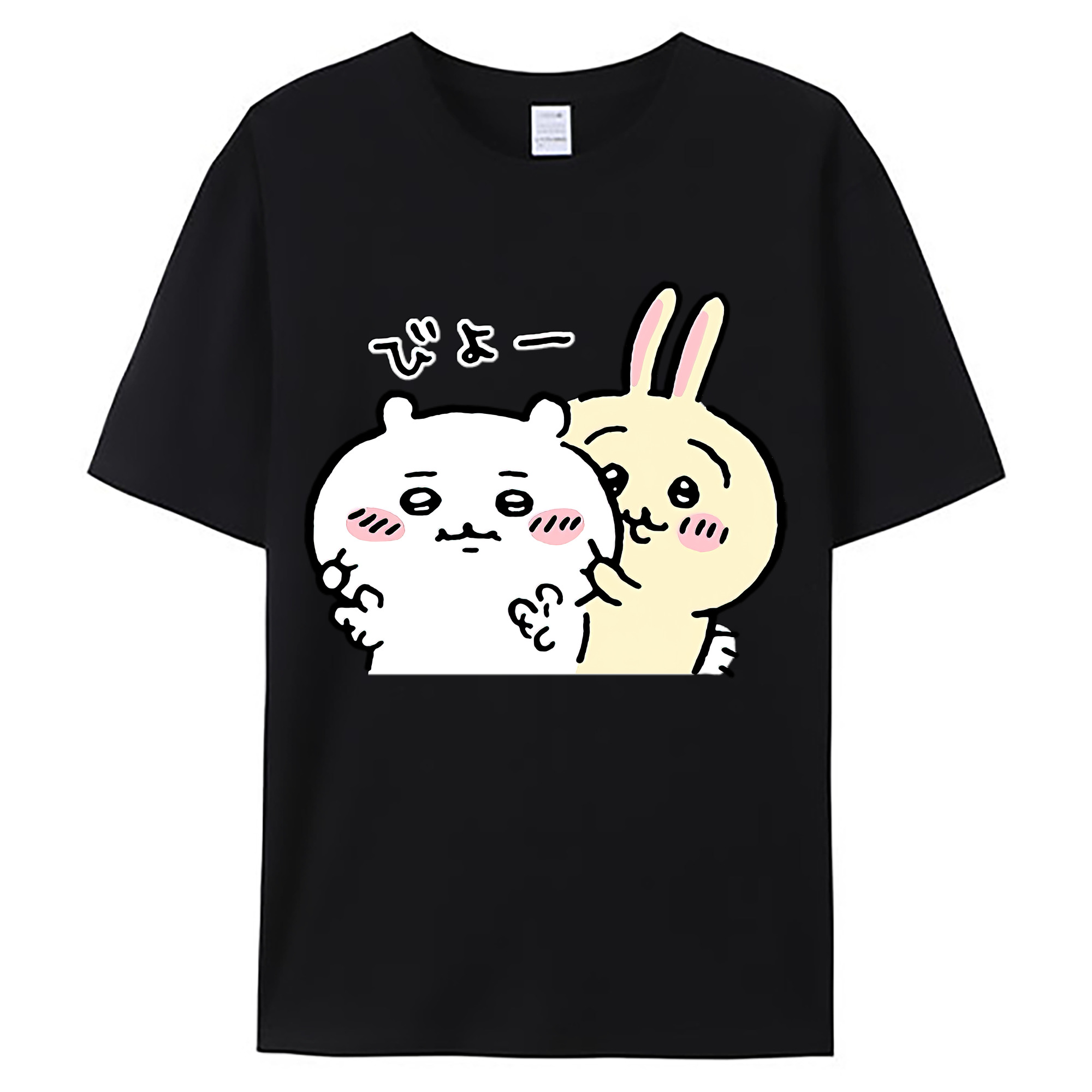（画像用） ちいかわ うさぎ Chii-kawa usagi 綿100％ メンズ半袖Tシャツ｜肌触りやわらか＆通気性