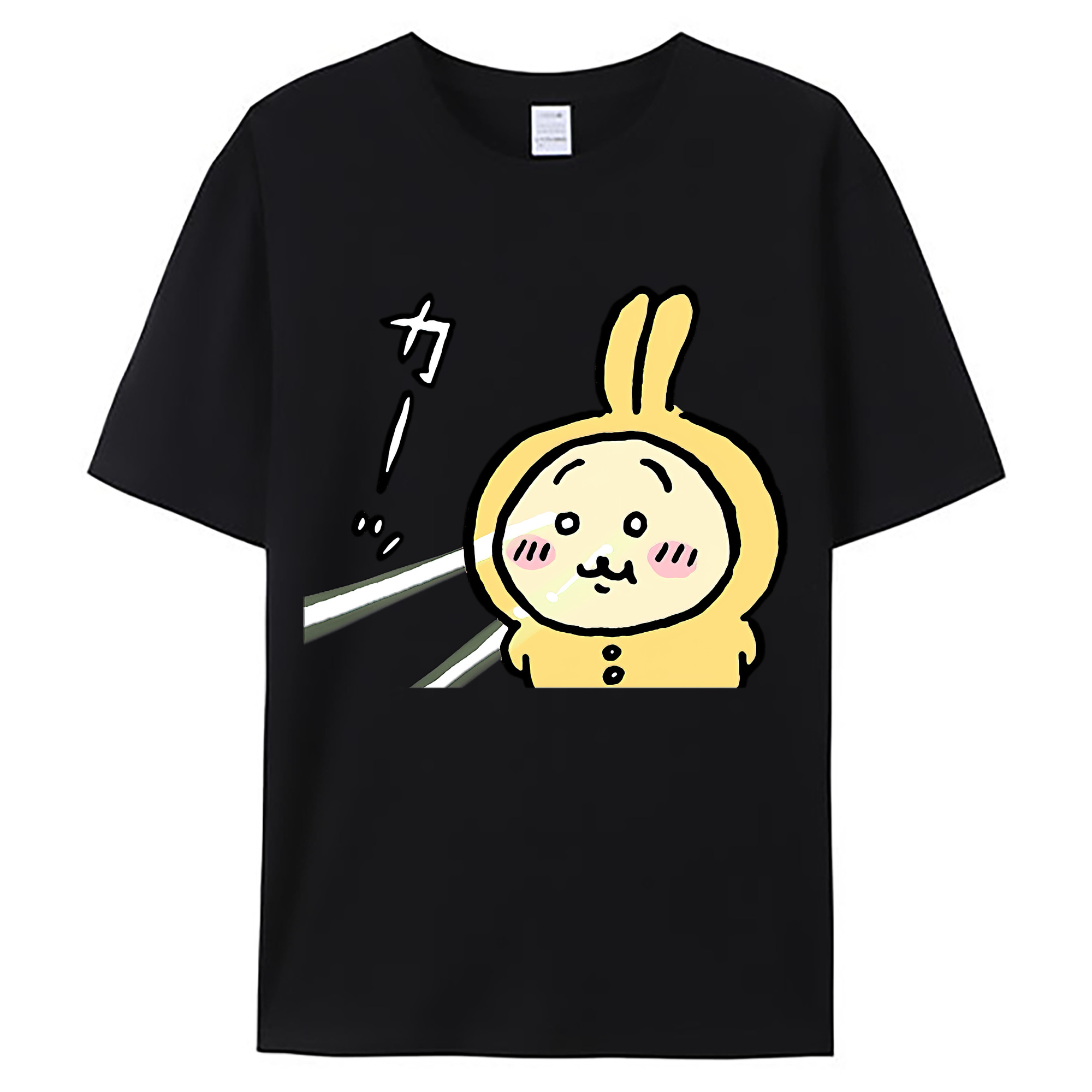 （画像用） ちいかわ うさぎ Chii-kawa usagi 綿100％ メンズ半袖Tシャツ｜肌触りやわらか＆通気性