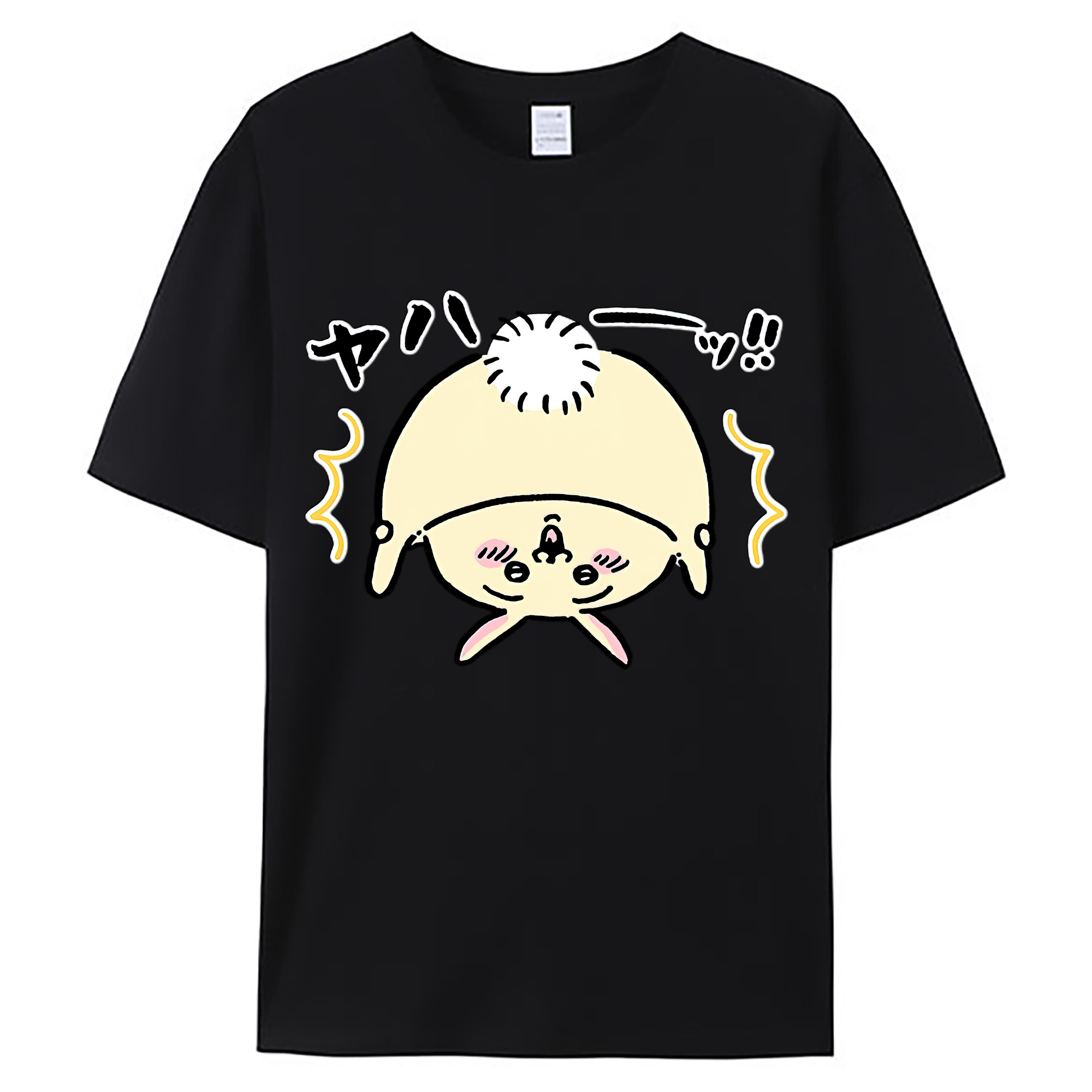 （画像用） ちいかわ うさぎ Chii-kawa usagi 綿100％ メンズ半袖Tシャツ｜肌触りやわらか＆通気性