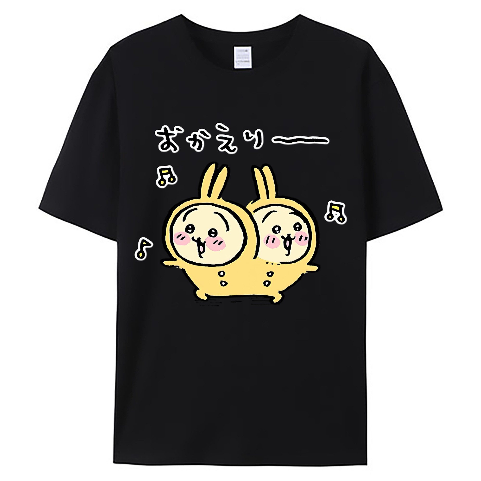 （画像用） ちいかわ うさぎ Chii-kawa usagi 綿100％ メンズ半袖Tシャツ｜肌触りやわらか＆通気性
