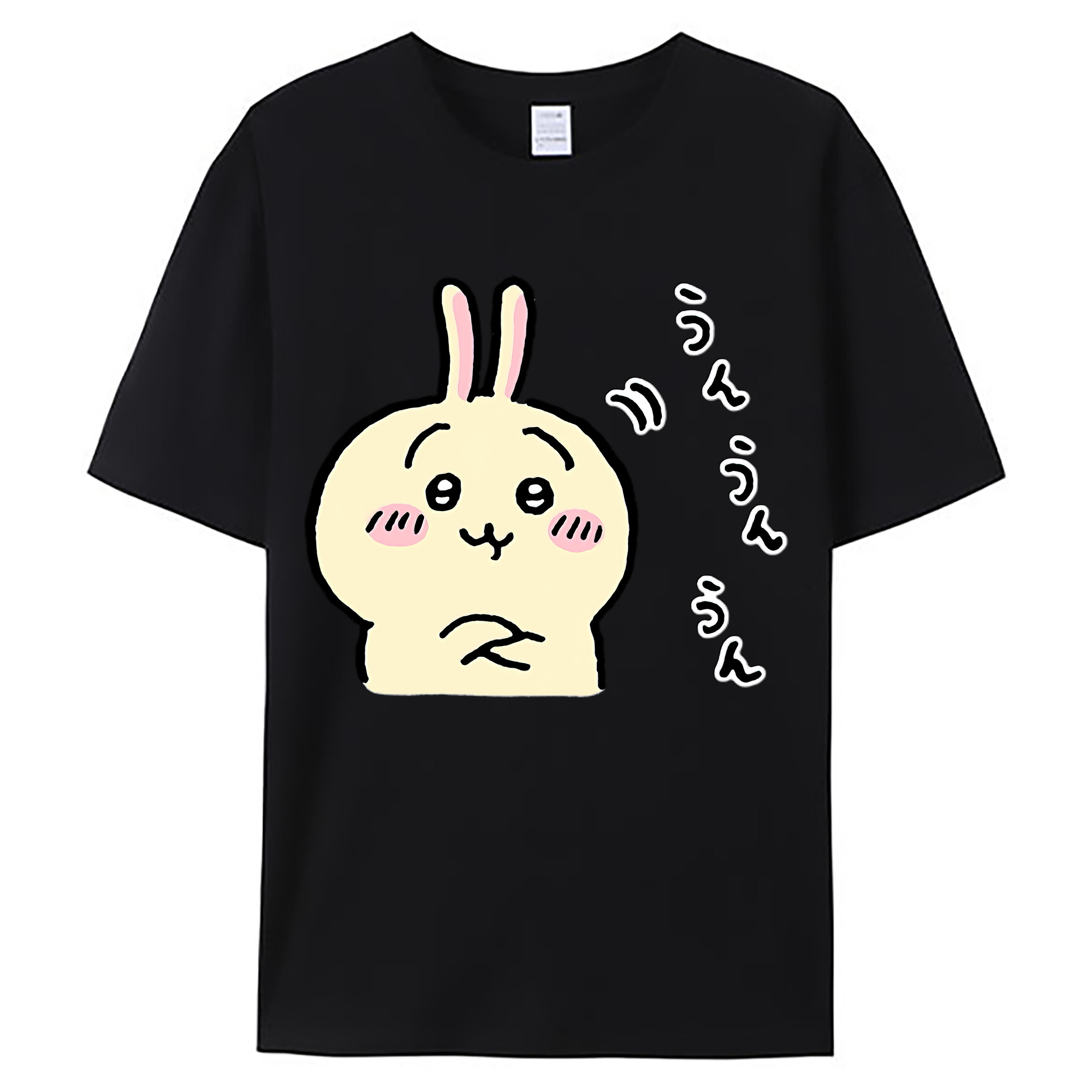 （画像用） ちいかわ うさぎ Chii-kawa usagi 綿100％ メンズ半袖Tシャツ｜肌触りやわらか＆通気性