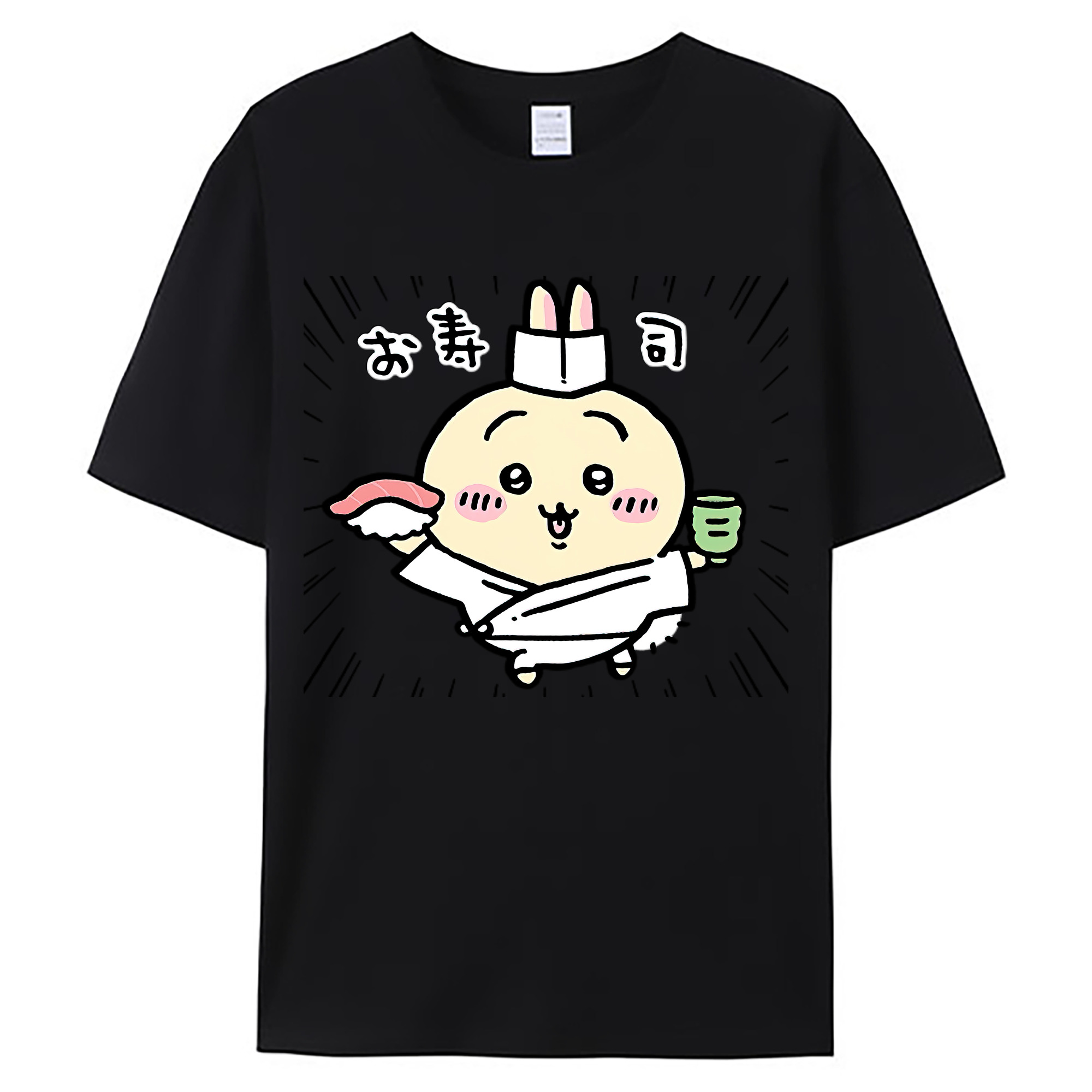 （画像用） ちいかわ うさぎ Chii-kawa usagi 綿100％ メンズ半袖Tシャツ｜肌触りやわらか＆通気性