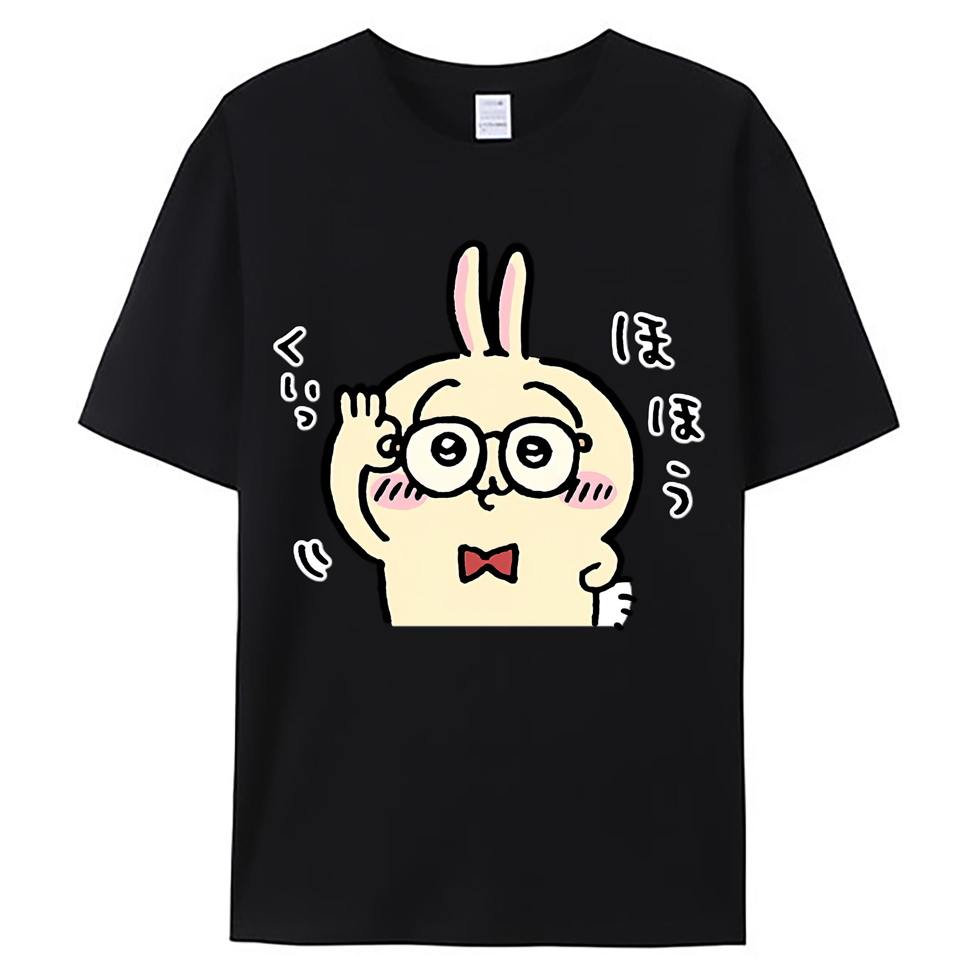 （画像用） ちいかわ うさぎ Chii-kawa usagi 綿100％ メンズ半袖Tシャツ｜肌触りやわらか＆通気性