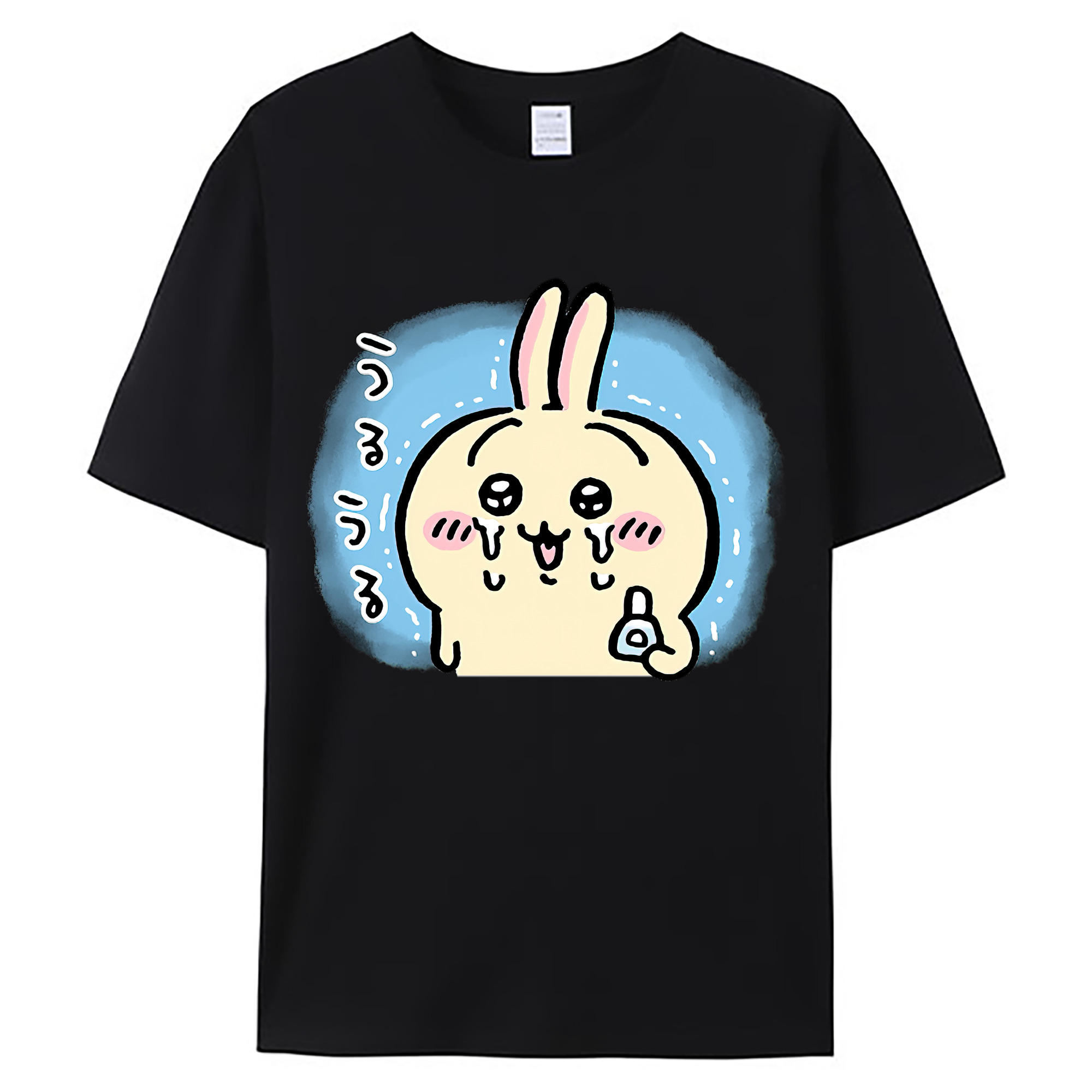 （画像用） ちいかわ うさぎ Chii-kawa usagi 綿100％ メンズ半袖Tシャツ｜肌触りやわらか＆通気性