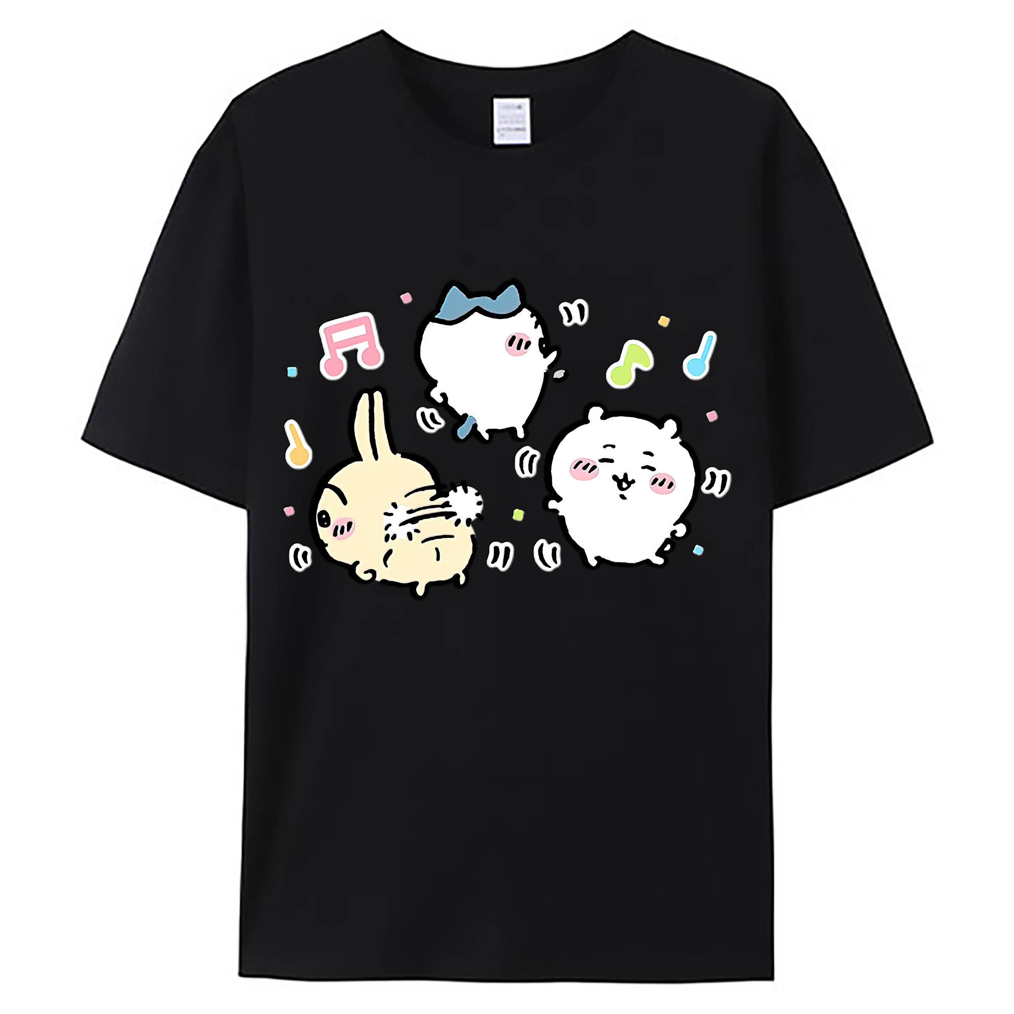 （画像用） ちいかわ うさぎ Chii-kawa usagi 綿100％ メンズ半袖Tシャツ｜肌触りやわらか＆通気性