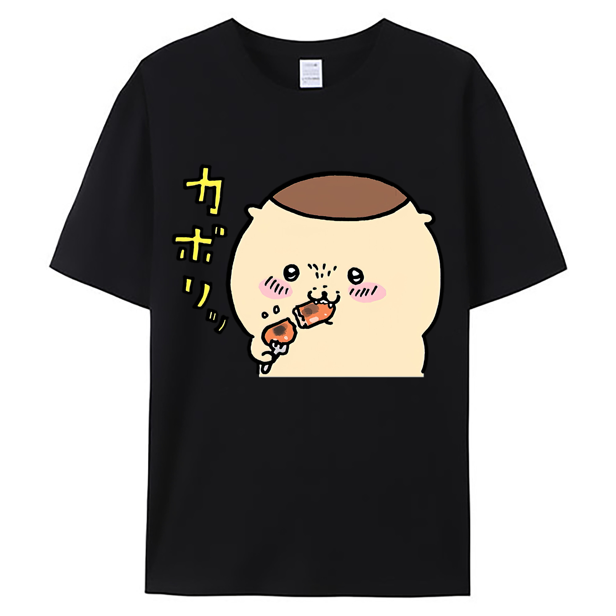 （画像用） ちいかわ くりまんじゅう Chii-kawa kuri manjū 綿100％ メンズ半袖Tシャツ｜肌触りやわらか＆通気性