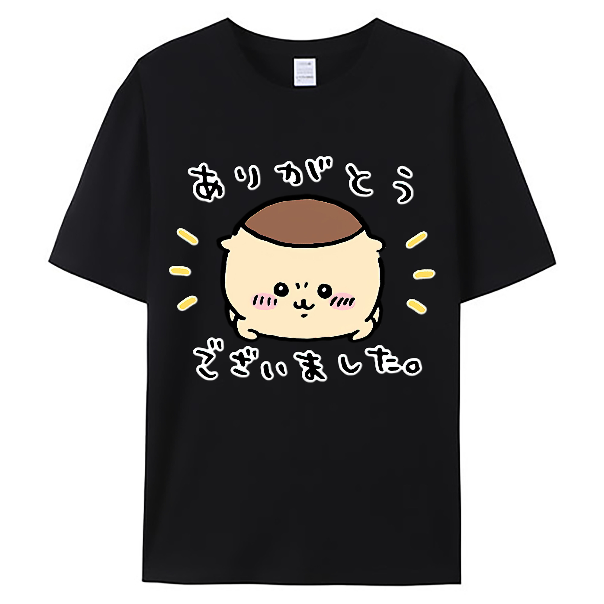 （画像用） ちいかわ くりまんじゅう Chii-kawa kuri manjū 綿100％ メンズ半袖Tシャツ｜肌触りやわらか＆通気性