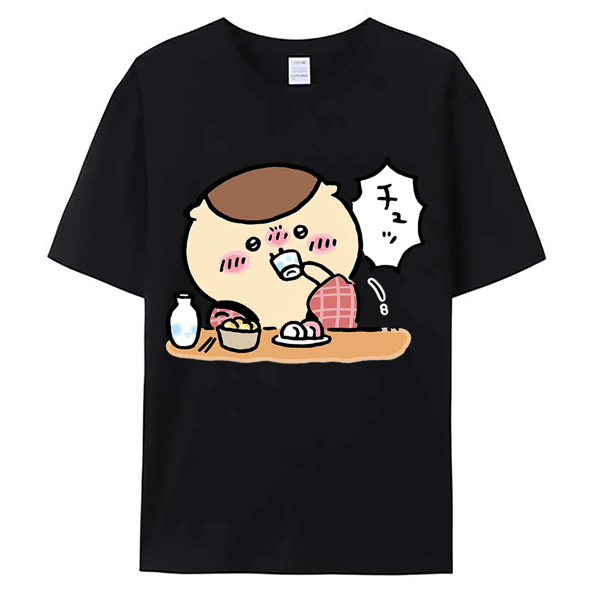 （画像用） ちいかわ くりまんじゅう Chii-kawa kuri manjū 綿100％ メンズ半袖Tシャツ｜肌触りやわらか＆通気性