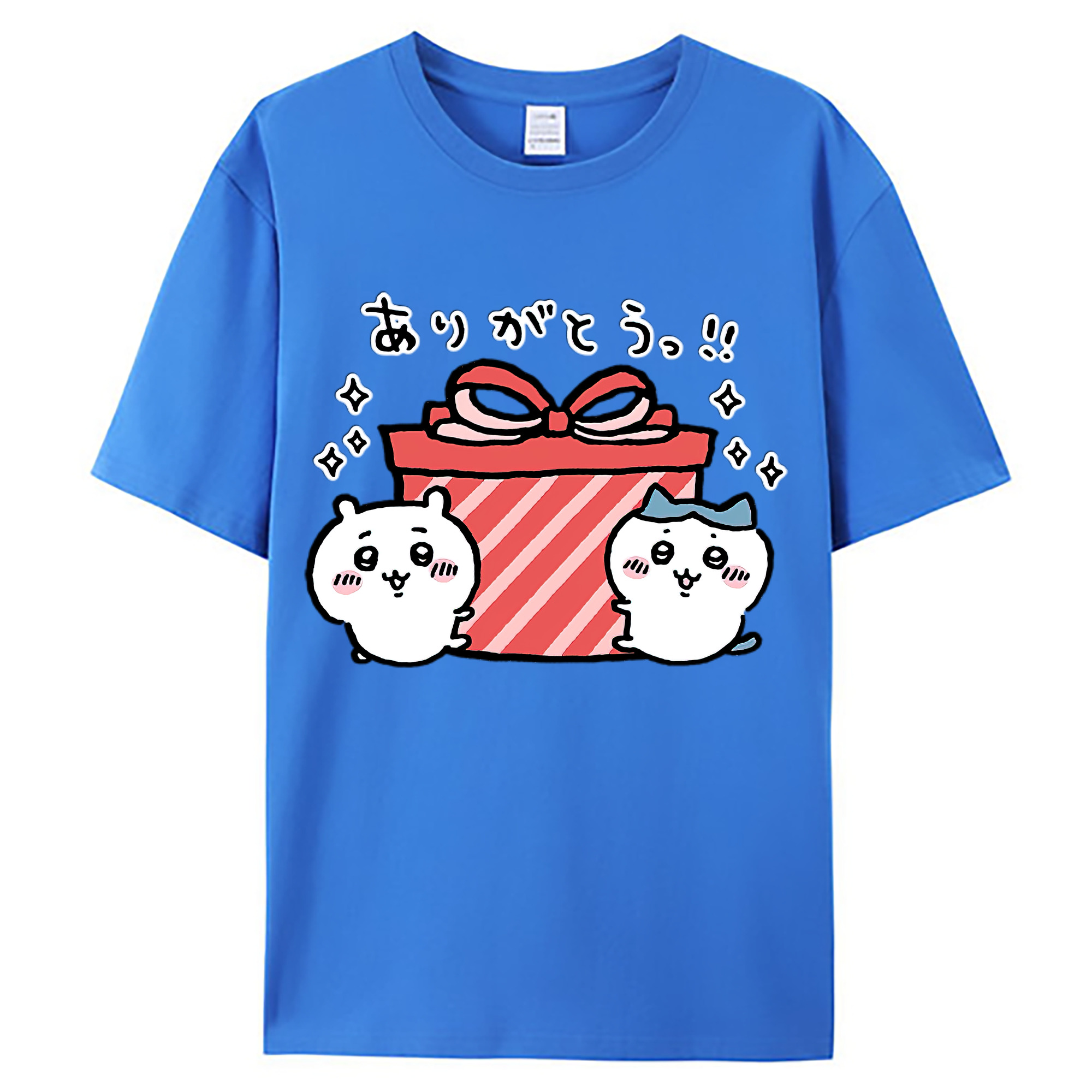 （画像用） ちいかわ ハチワレ Chii-kawa hachiware 綿100％ メンズ半袖Tシャツ｜肌触りやわらか＆通気性