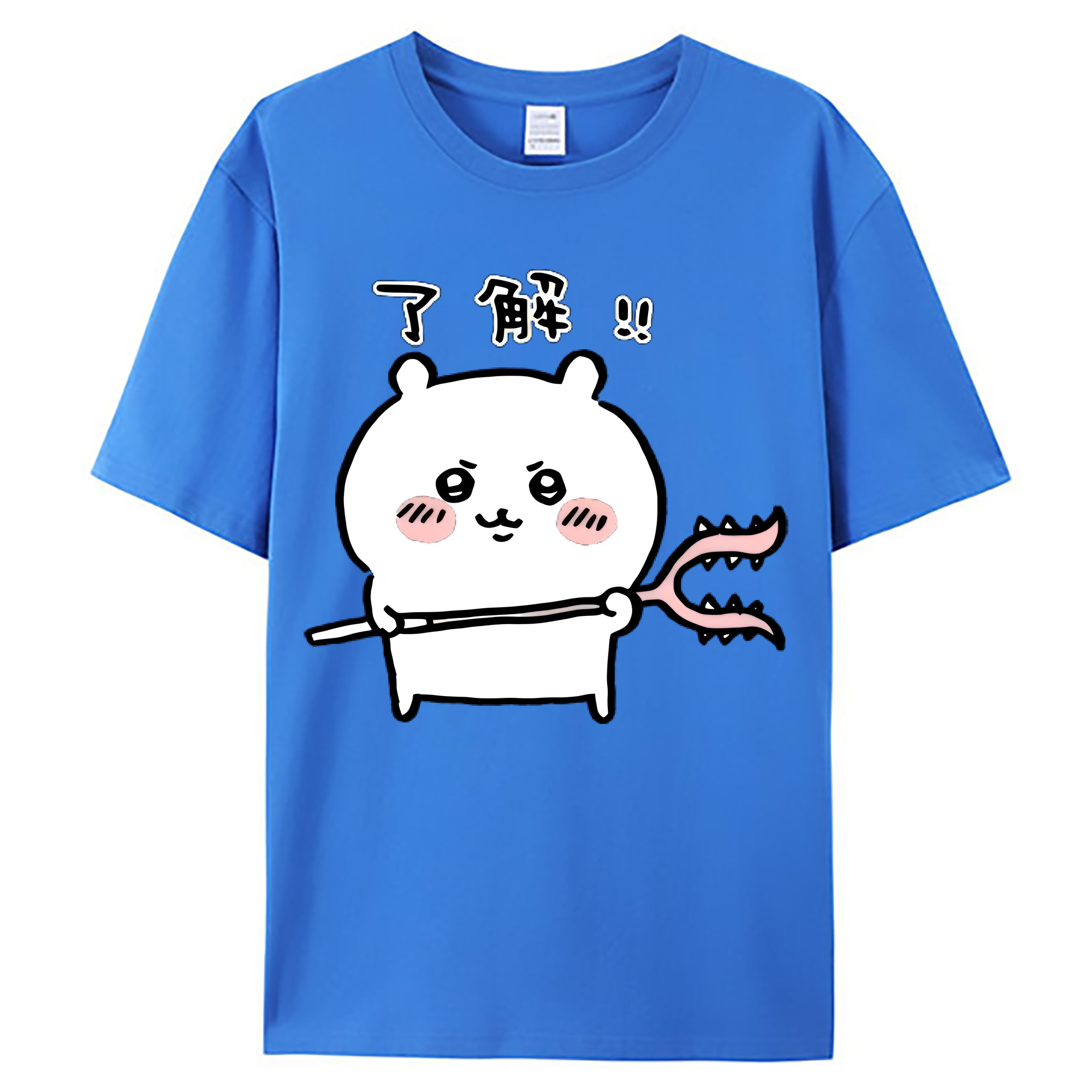 （画像用） ちいかわ ちいかわ Chii-kawa chiikawa 綿100％ メンズ半袖Tシャツ｜肌触りやわらか＆通気性