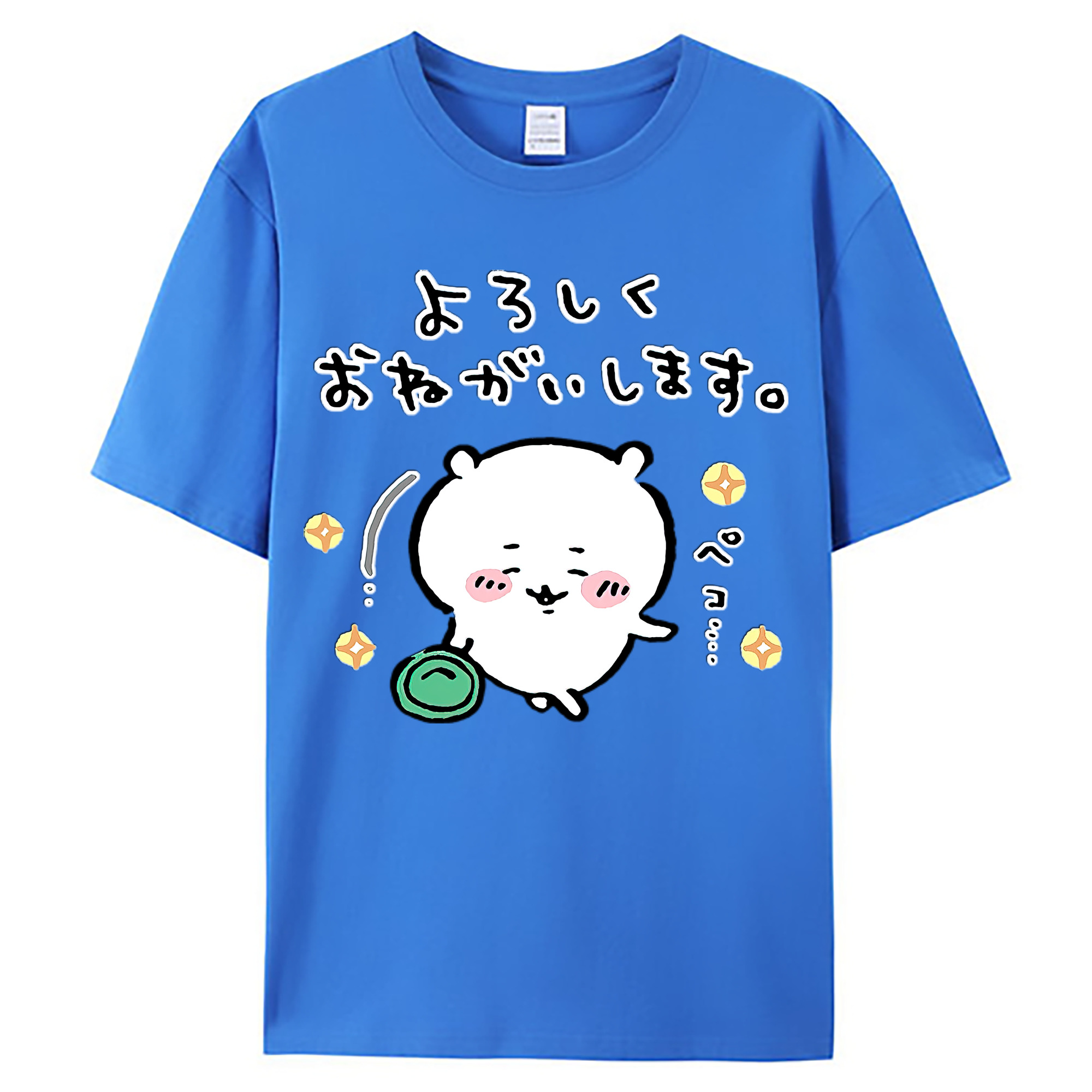 （画像用） ちいかわ ちいかわ Chii-kawa chiikawa 綿100％ メンズ半袖Tシャツ｜肌触りやわらか＆通気性